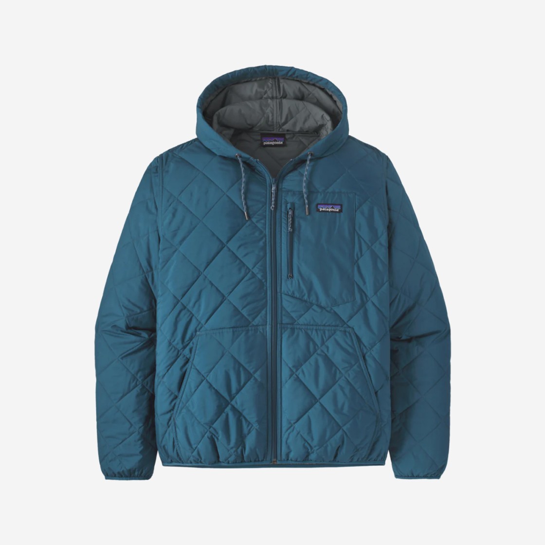 Patagonia Diamond Quilted Bomber Hoody Wavy Blue 상세 이미지 1