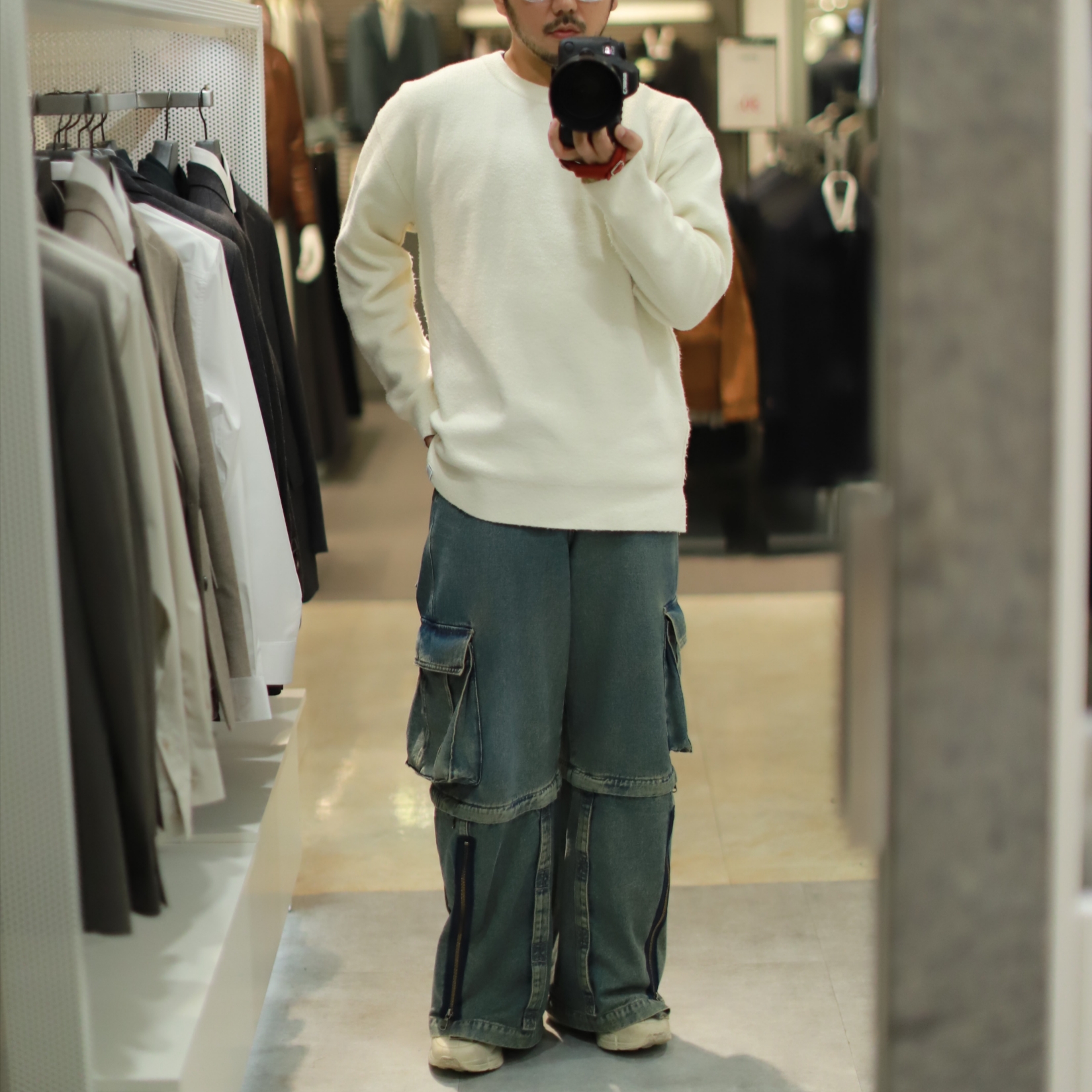 (W) Gucci Rhyton Leather Sneakers Mouth 착용 스타일