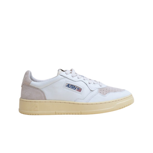 Autry Medalist Low Suede Sneakers White Sand Brown