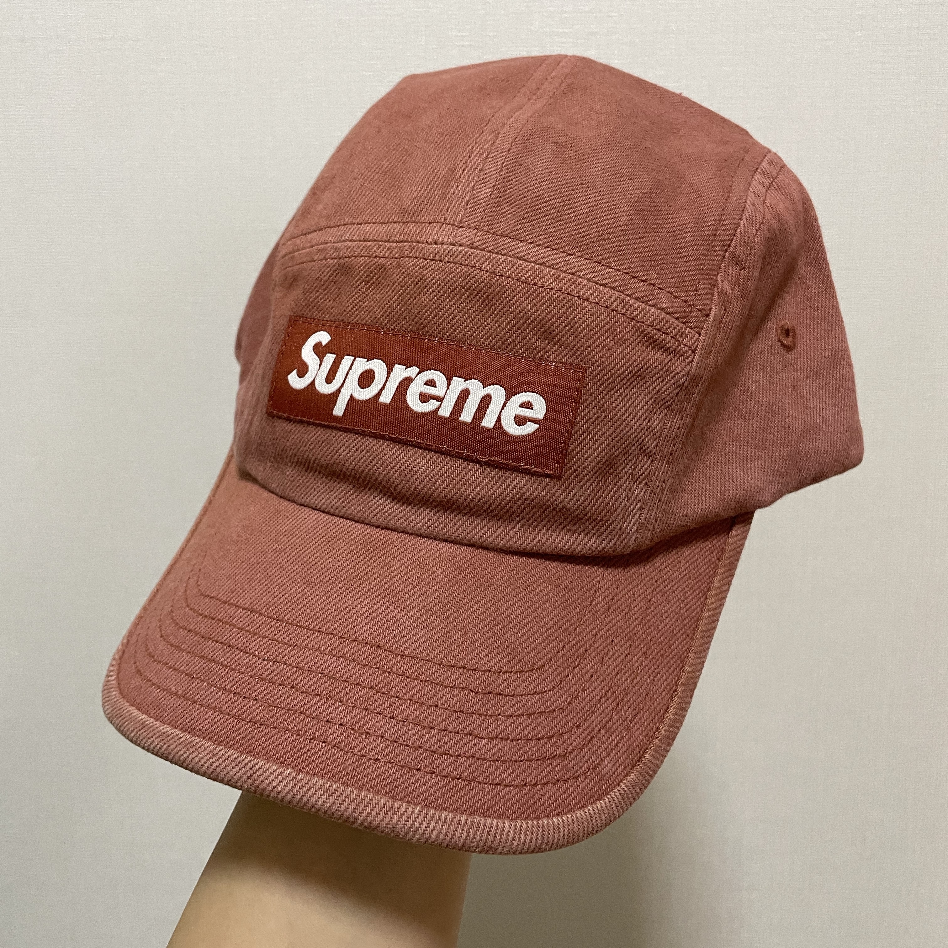 Supreme Denim Camp Cap Rust - 23SS 착용 스타일