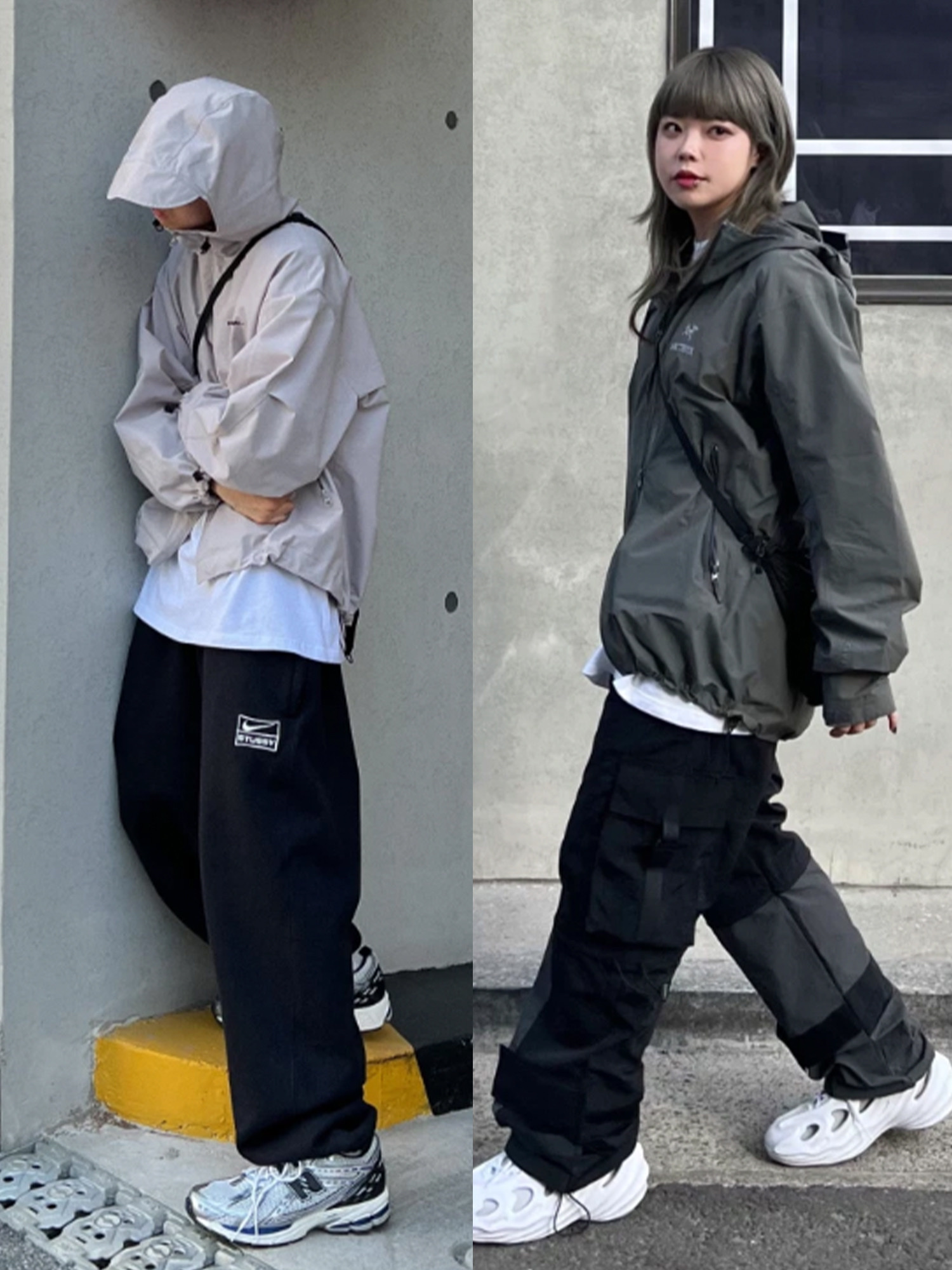 Arc'teryx x Beams Zeta SL Jacket Grey, Arc'teryx Zeta SL Jacket Black 착용 스타일 - 2