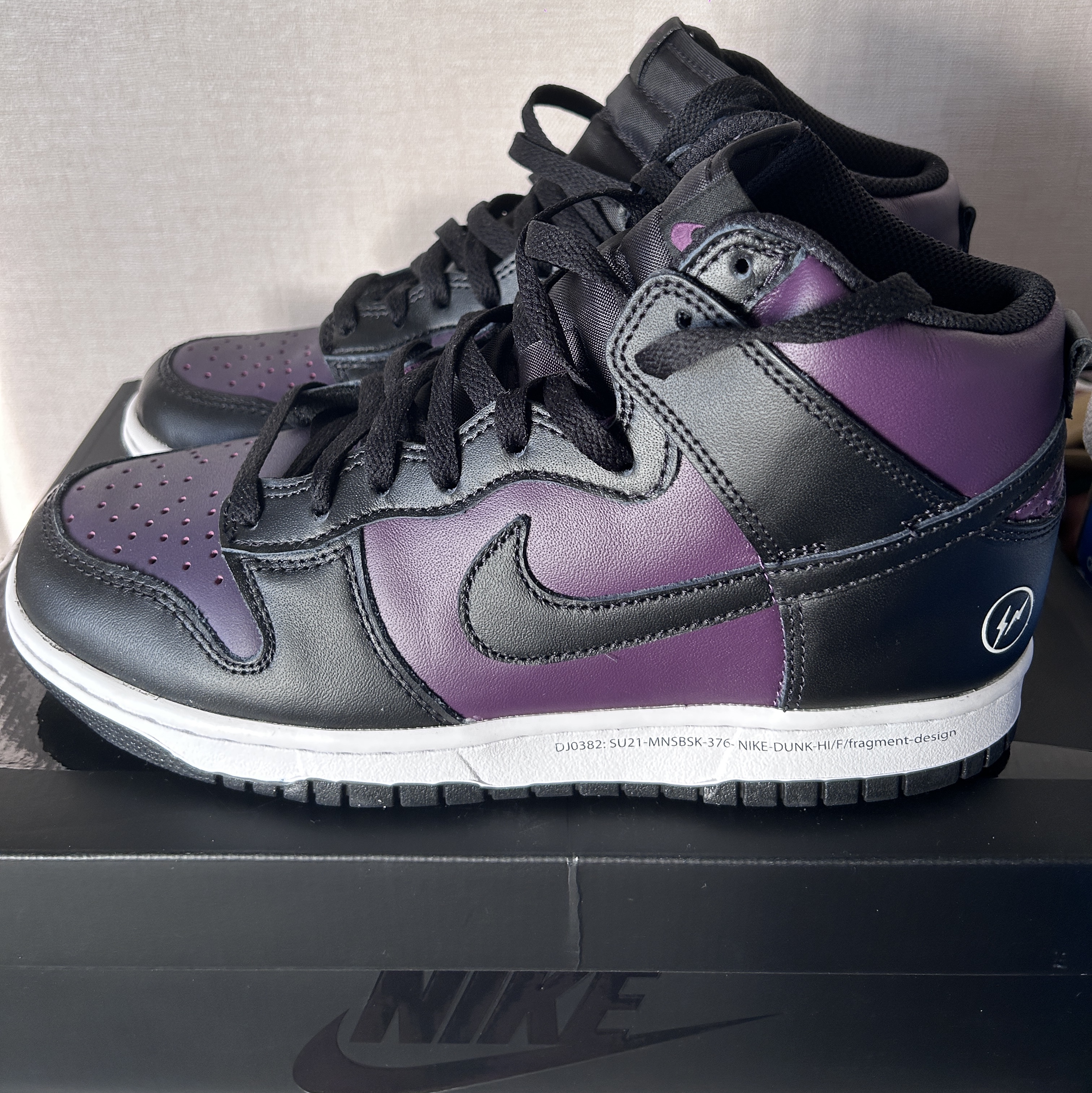 Nike x Fragment Dunk High Black 착용 스타일