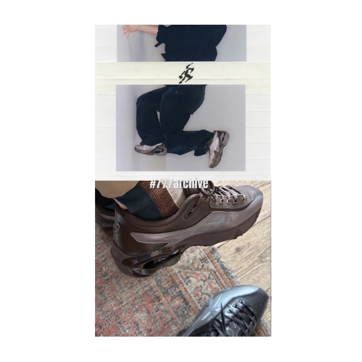 Asics x Kiko Kostadinov Novalis Gel-Teremoa Obsidian Black Smoke Shadow, Asics x Kiko Kostadinov Novalis Gel-Teremoa Medallion Yellow Honey 착용 스타일 - 5