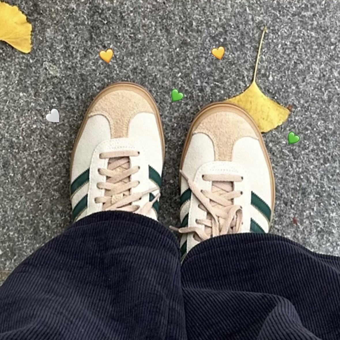 (W) Adidas Gazelle Bold Cream White Collegiate Green, STU x Monamhee Stu 착용 스타일 - 2