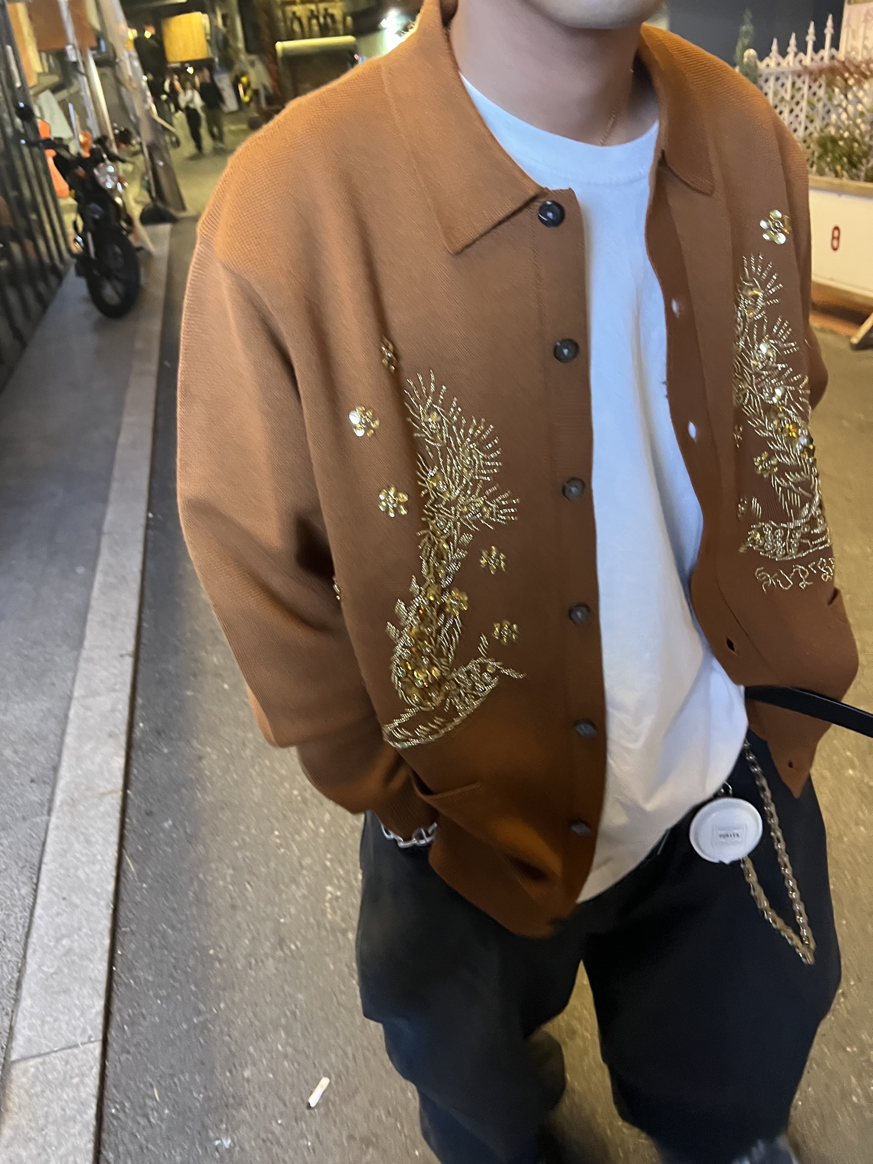 Balenciaga X-Pander Sneakers Grey Black White, Supreme Beaded Applique Cardigan Rust - 23SS 착용 스타일 - 2