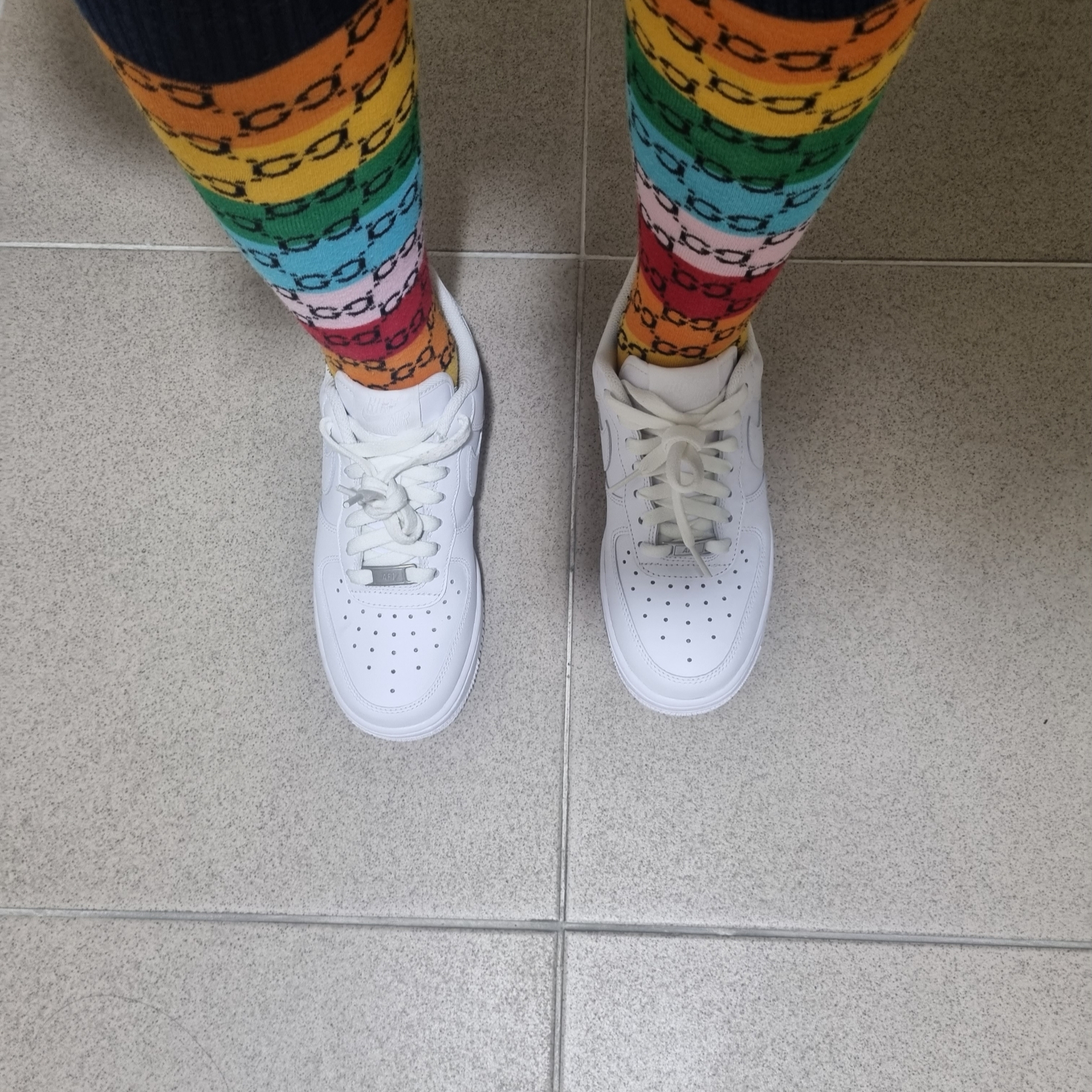 (W) Nike Air Force 1 '07 Low White 착용 스타일 - 2