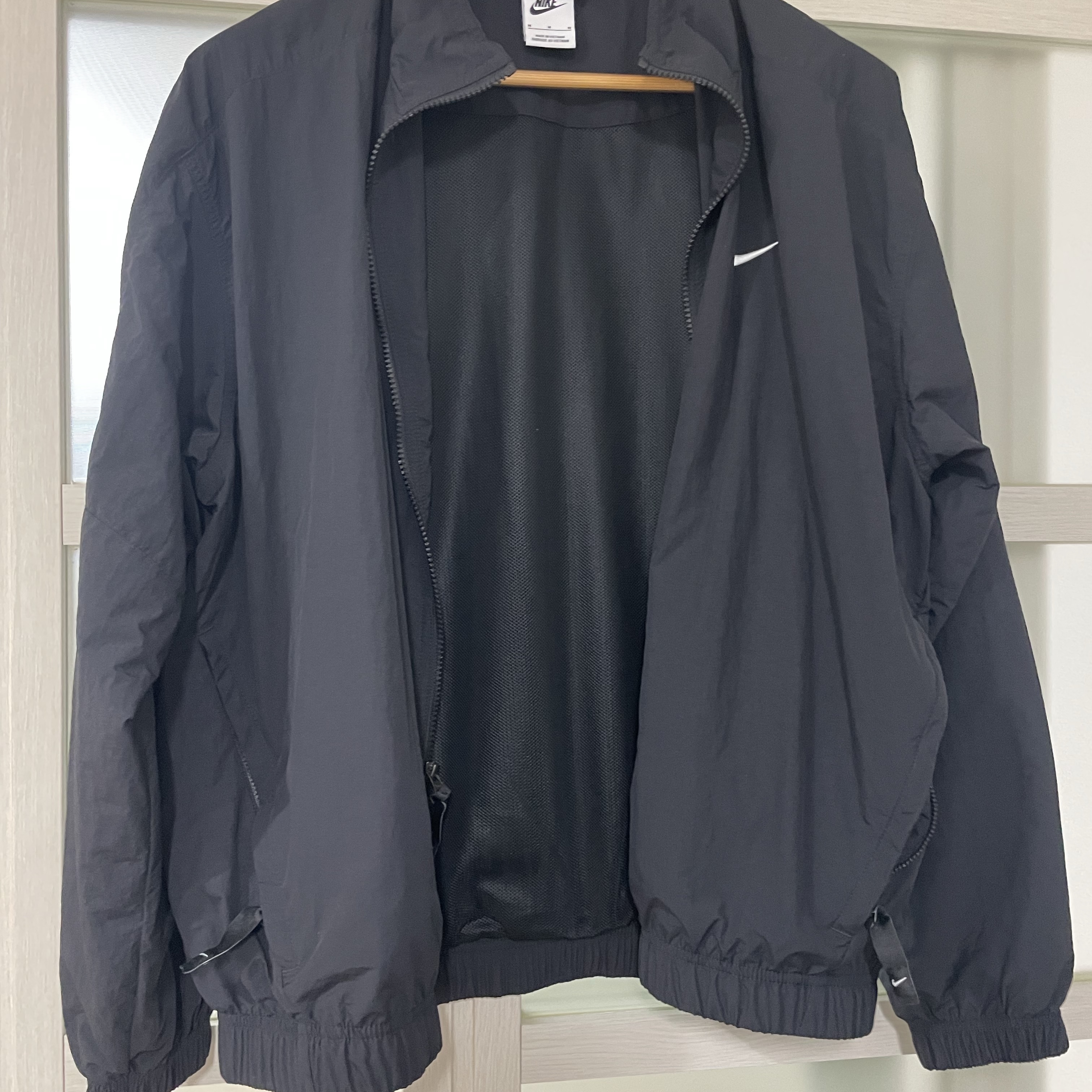 Nike NRG Solo Swoosh Woven Track Jacket Black - Asia 착용 스타일