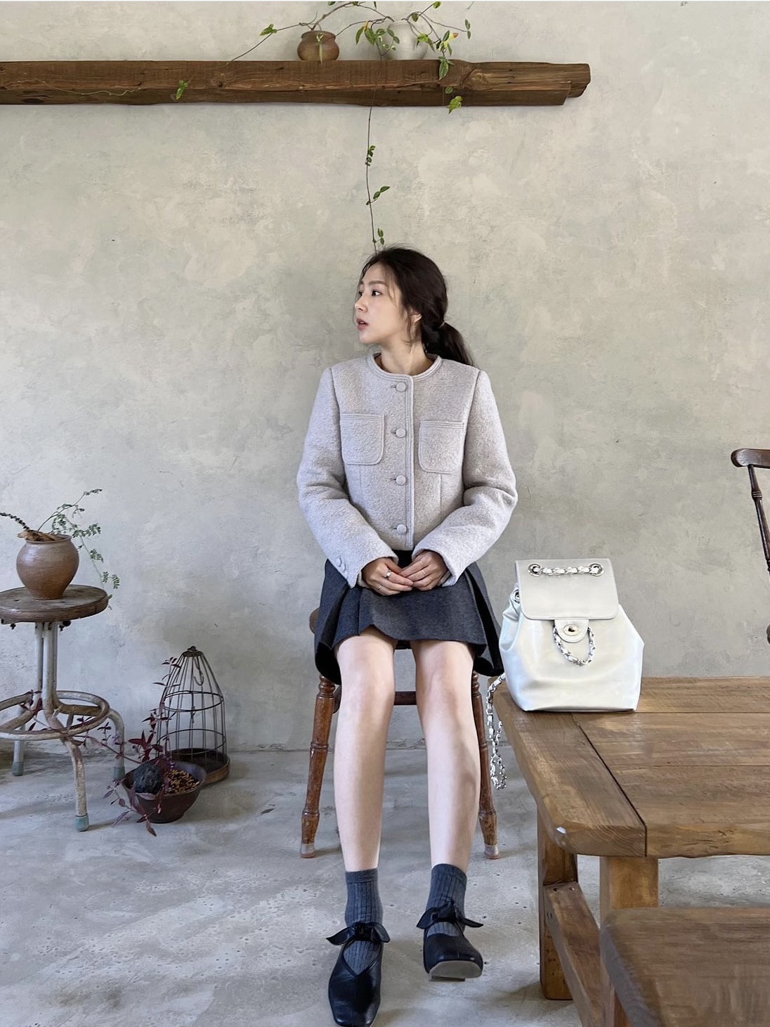 Anoetic Anc Classic Backpack Silver, Anoetic Anc Classic Backpack Black 착용 스타일