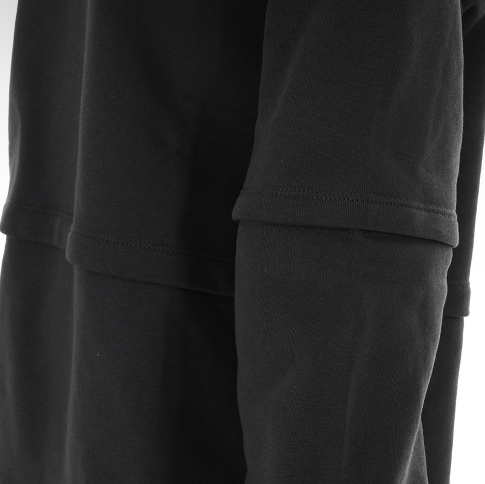 (W) Ganni Isoli O-Neck Drop Shoulder Sweatshirt Phantom 착용 스타일 - 3
