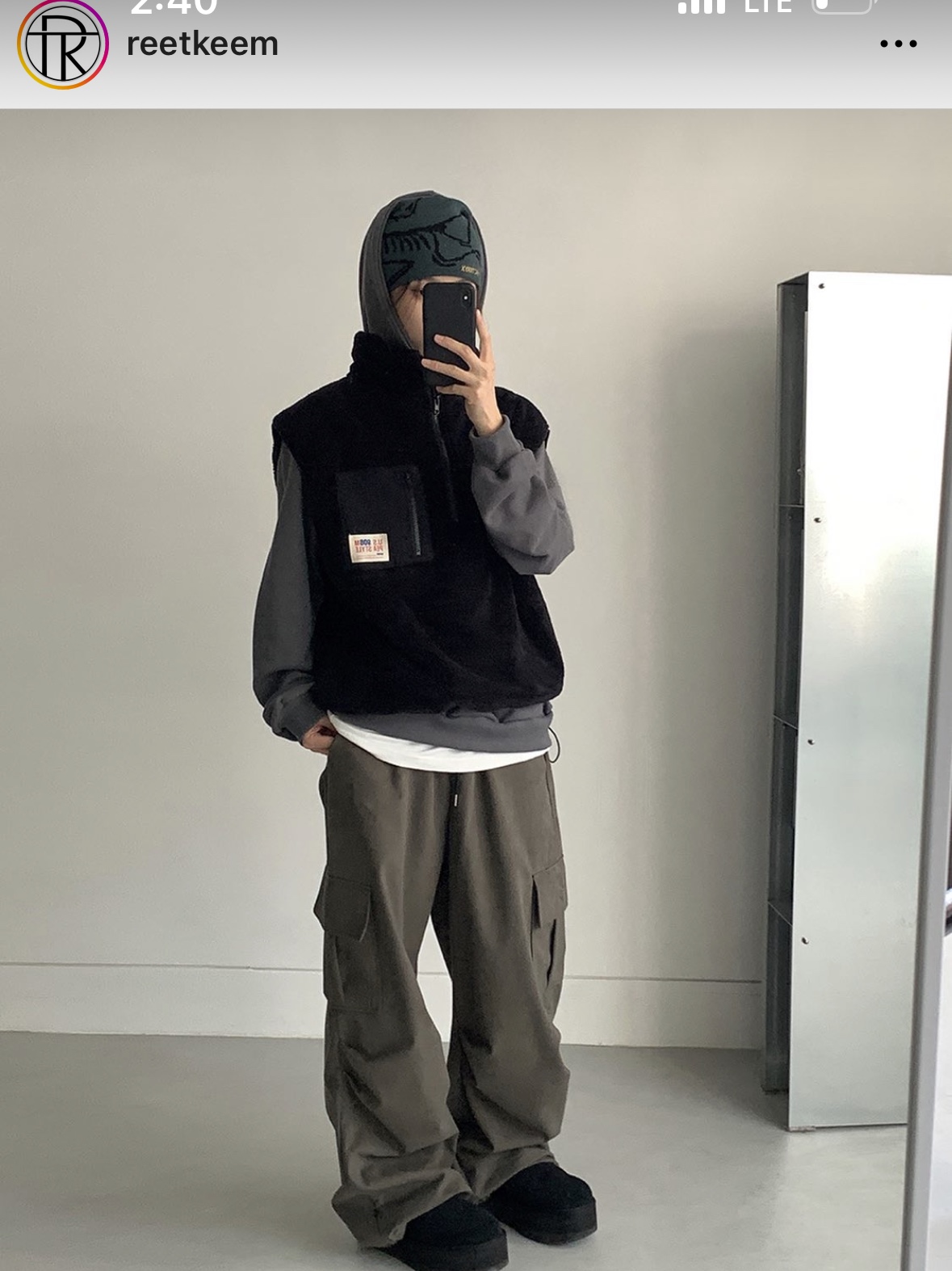 Arc'teryx Bird Head Toque Dark Magic 착용 스타일