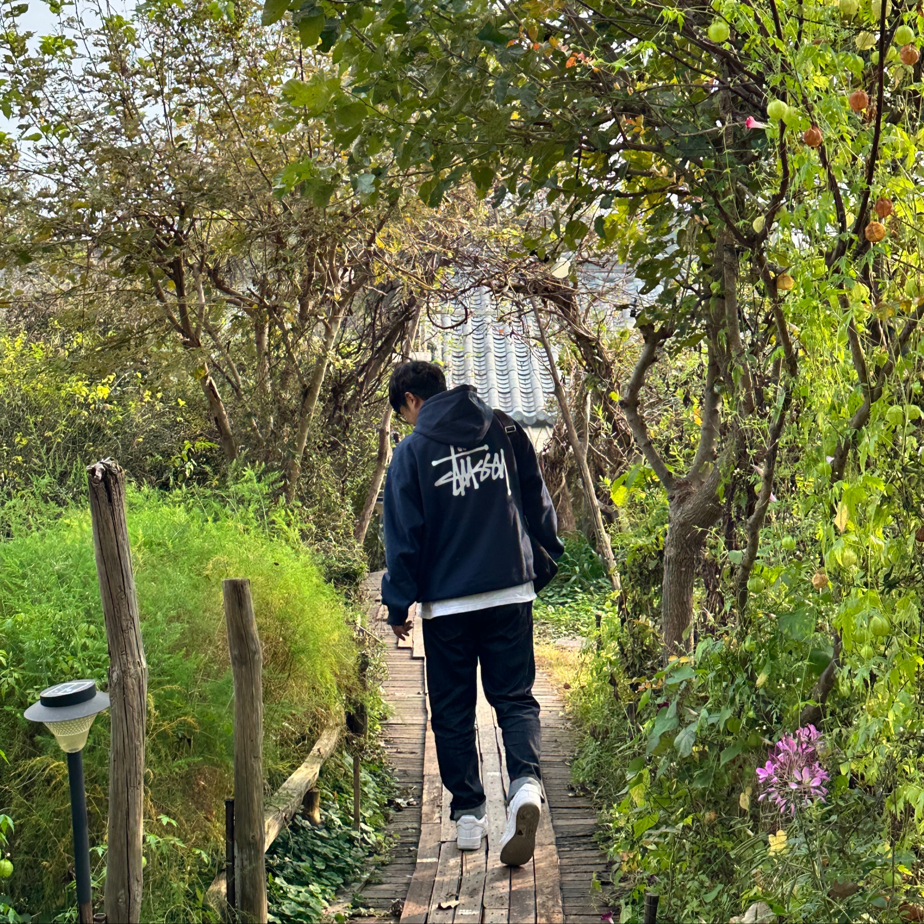 Stussy Basic Stussy Hoodie Navy 2023 착용 스타일 - 2