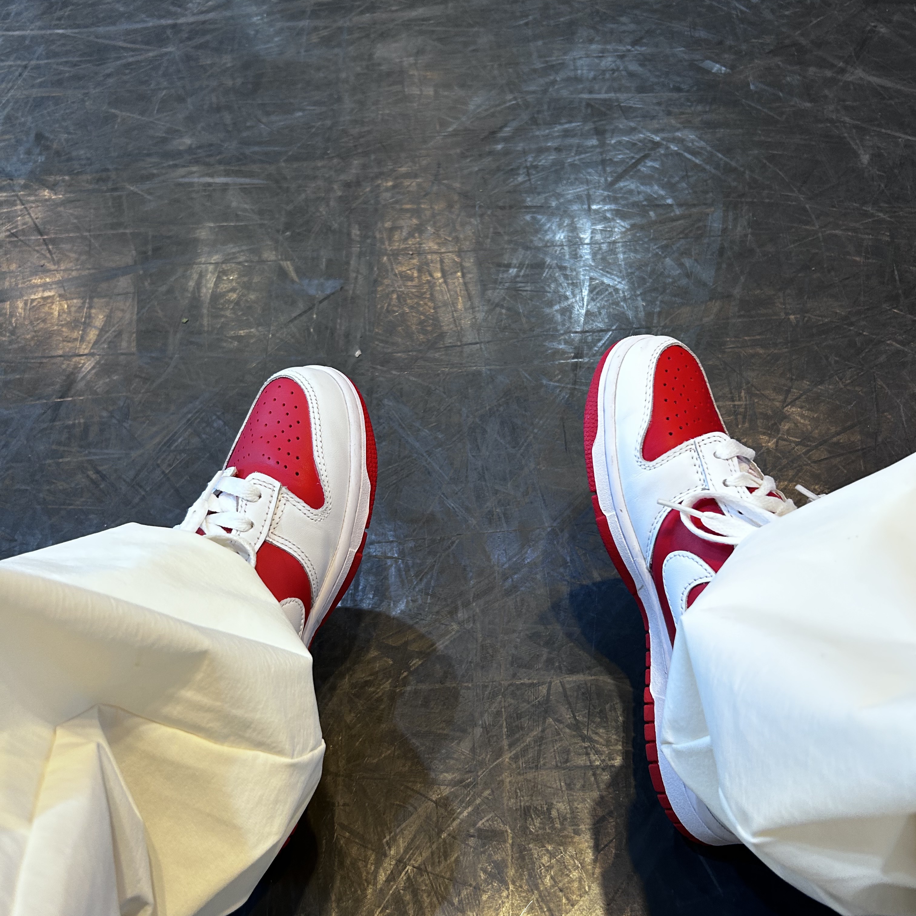 (GS) Nike Dunk Low Retro Championship Red 착용 스타일