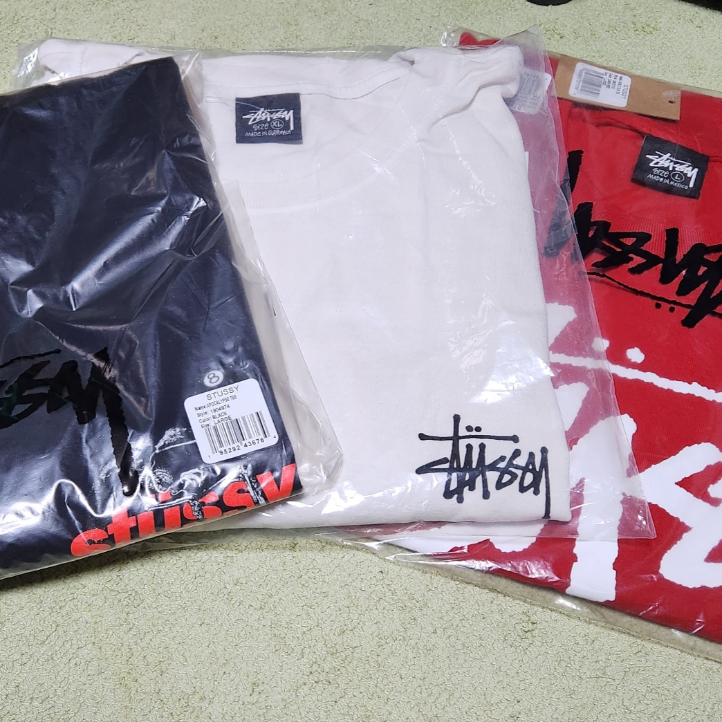 Stussy Apocalypse T-Shirt Black, Stussy Basic Stussy Pigment Dyed T-Shirt Natural 2023 착용 스타일