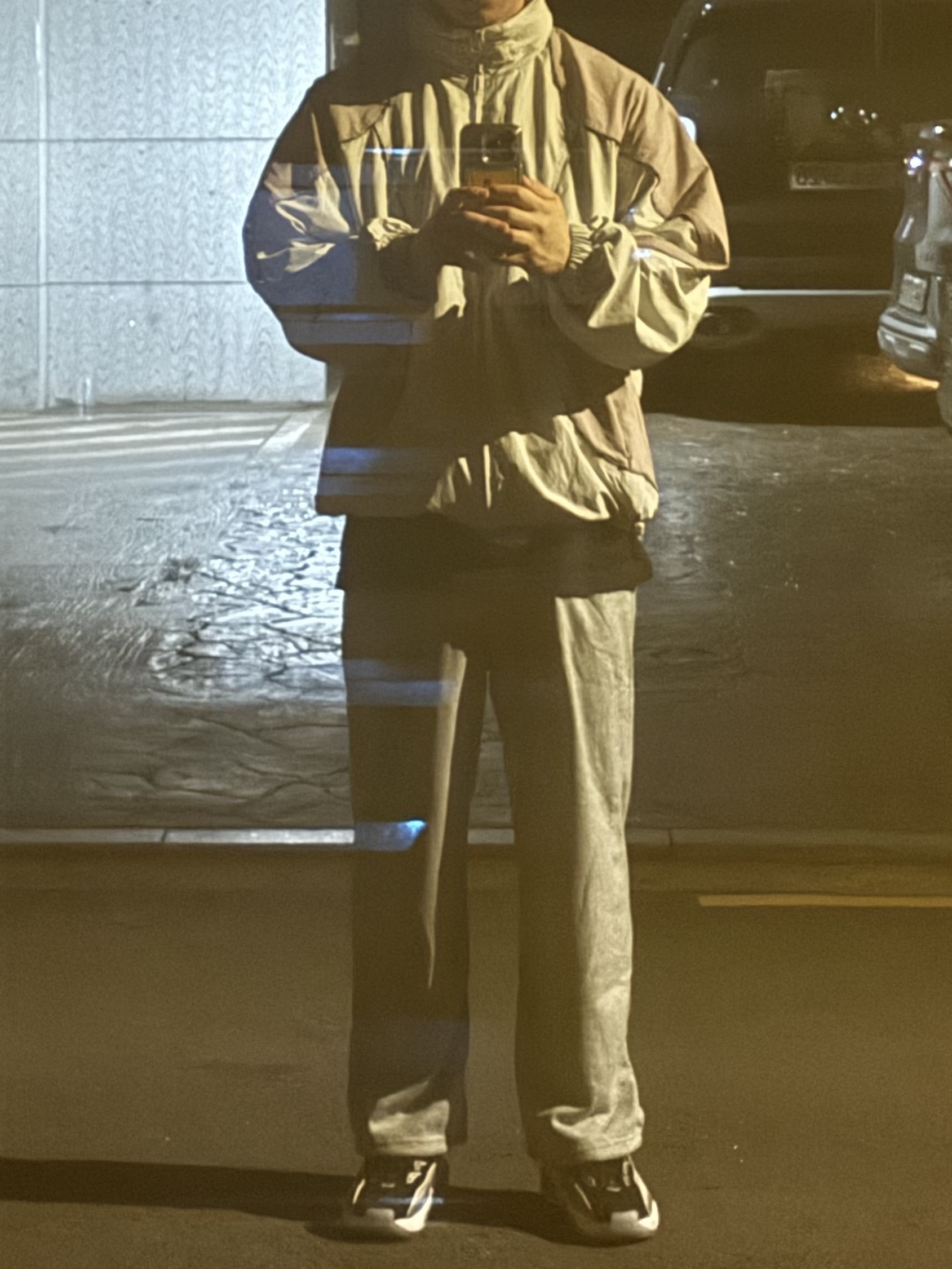 Supreme Logo Piping Hooded Track Jacket Grey - 23FW, Nike x Drake Nocta Glide Black White Clear 착용 스타일 - 2