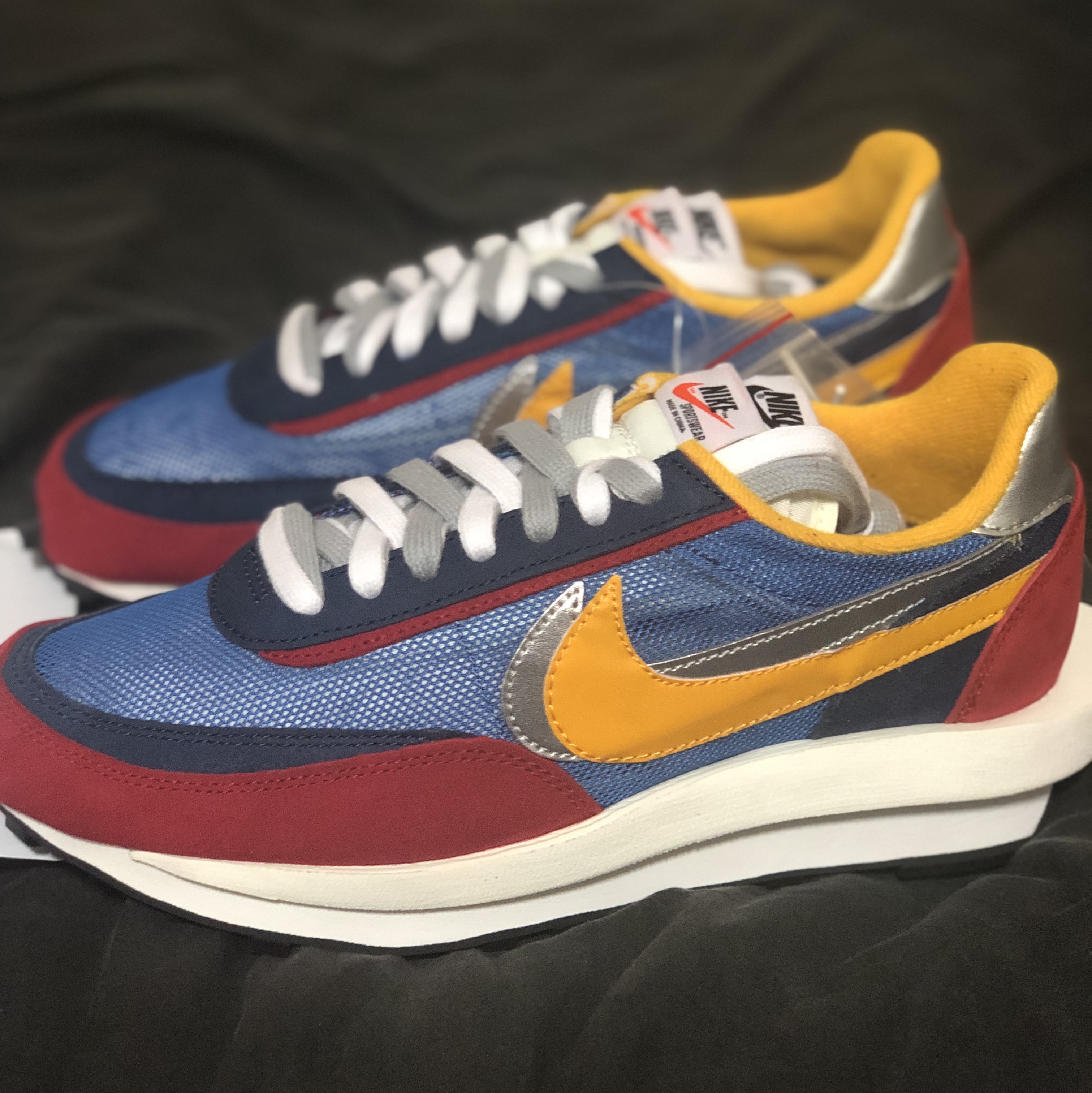 Nike x Sacai LDWaffle Blue Multi 착용 스타일 - 10