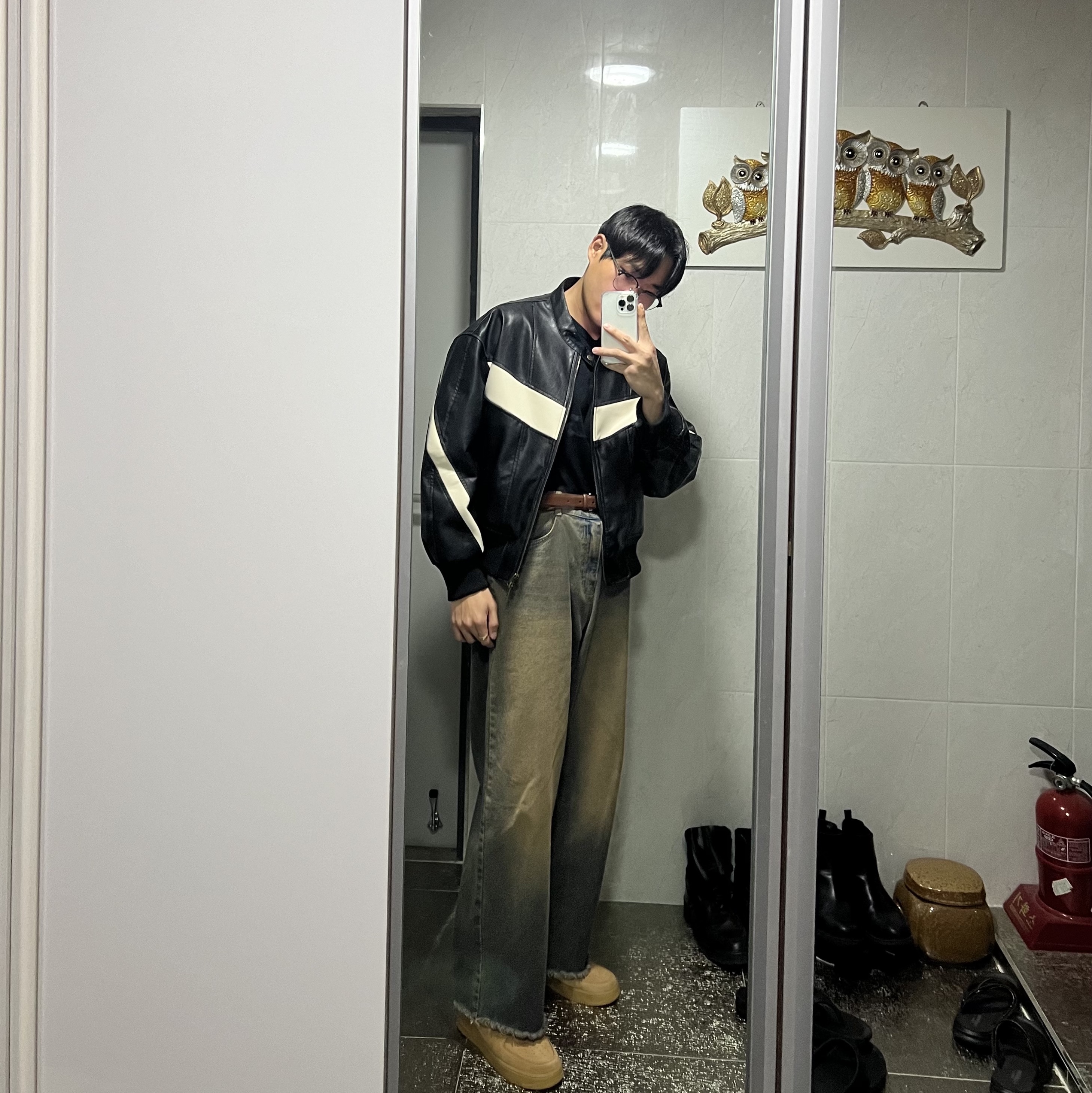 Nike Air Force 1 '07 WB Flax 착용 스타일