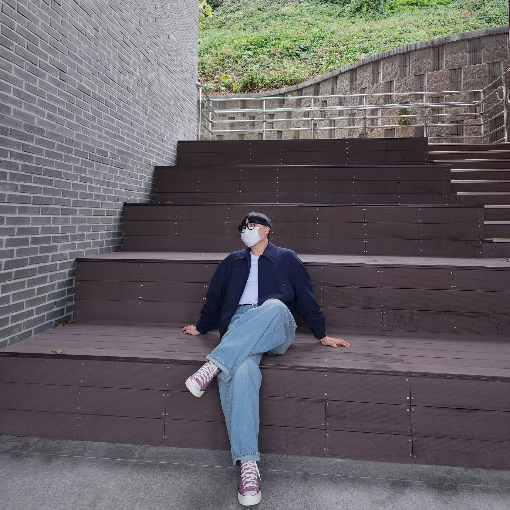 Converse Chuck 70 High Pink Aura 착용 스타일 - 3