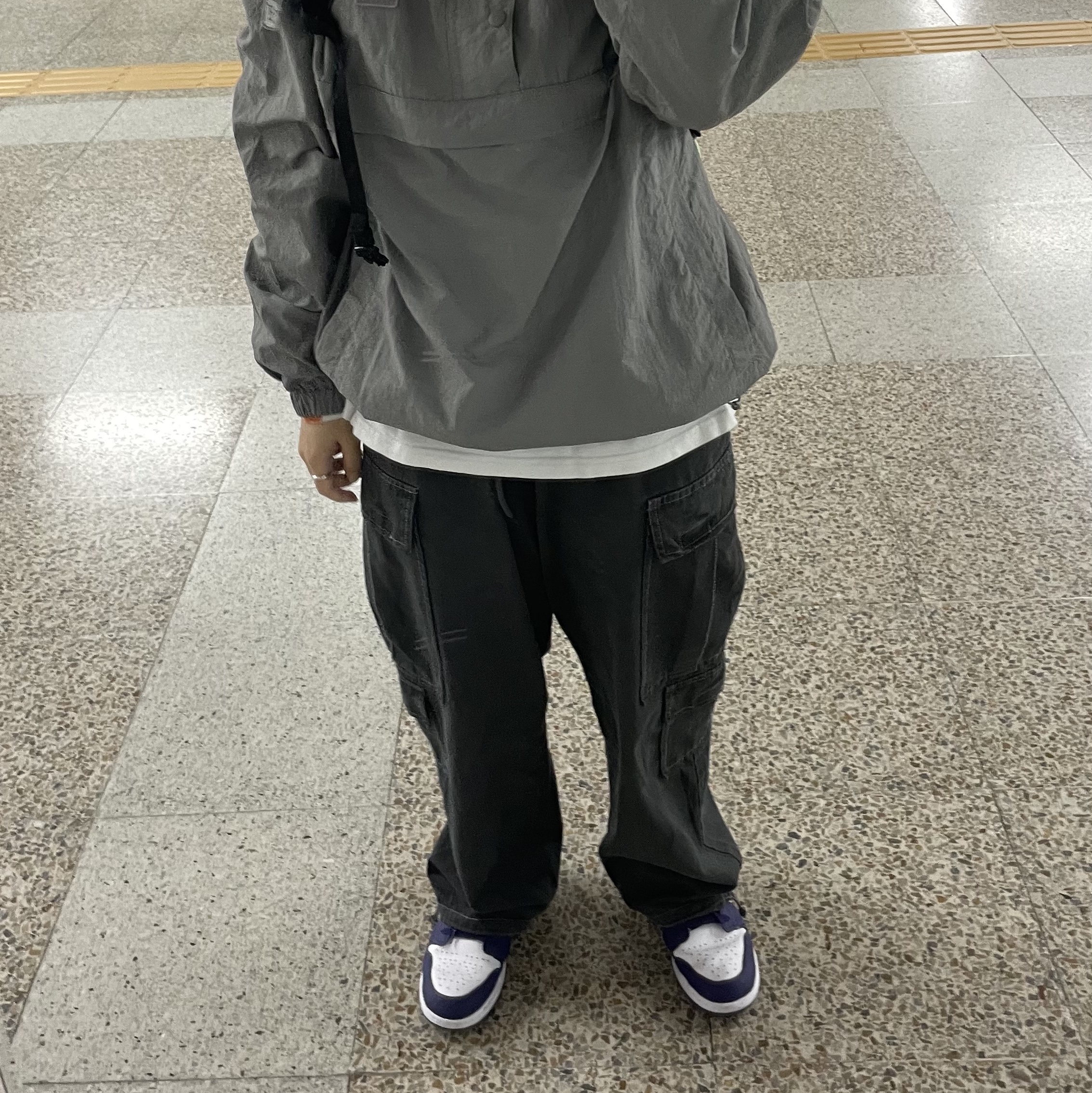 Jordan 1 Low Sky J Purple White 착용 스타일