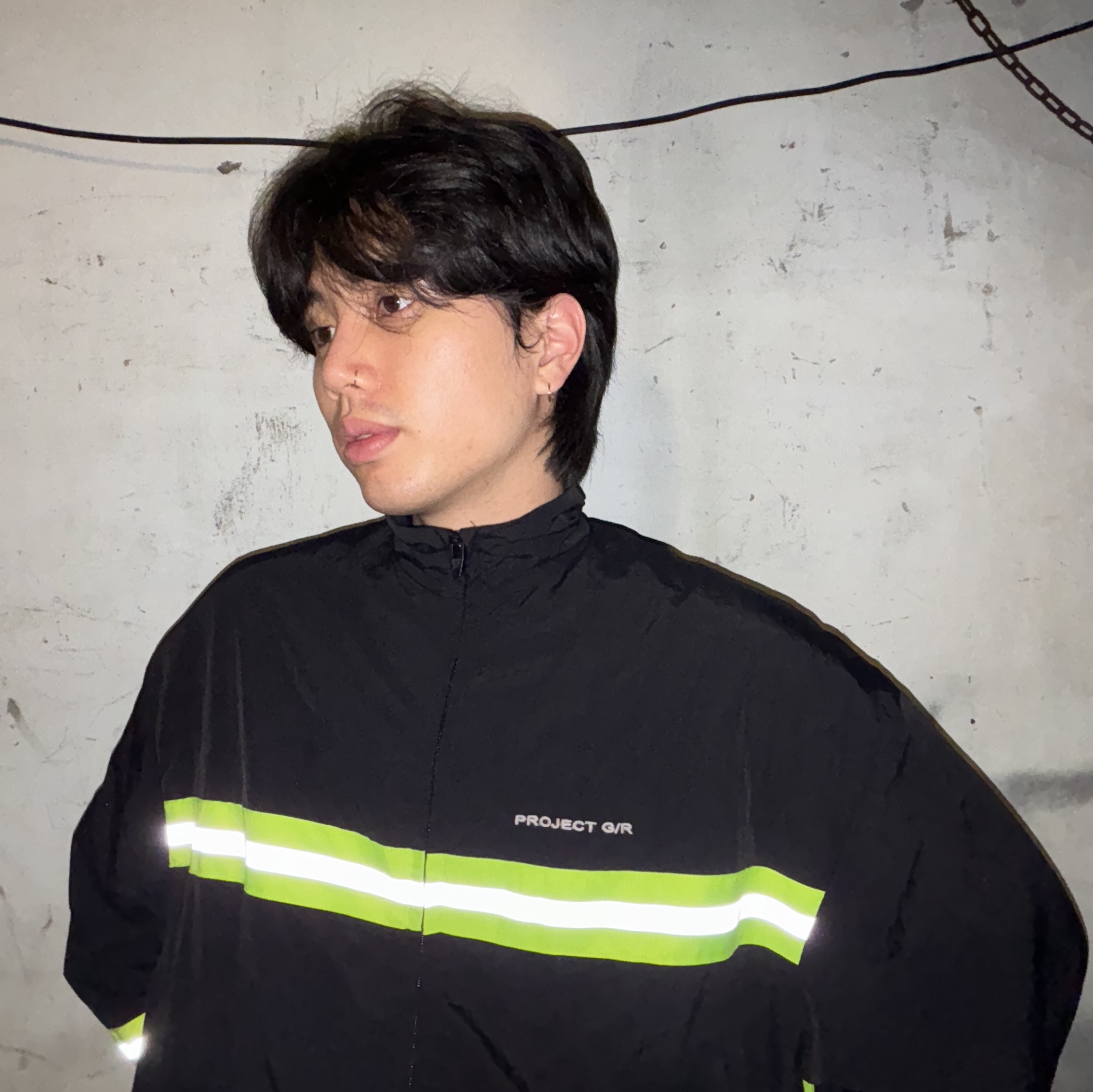 Project G/R Firefighter Track Jacket Black, Balenciaga Combat Strike 20mm Boots Black 착용 스타일 - 8