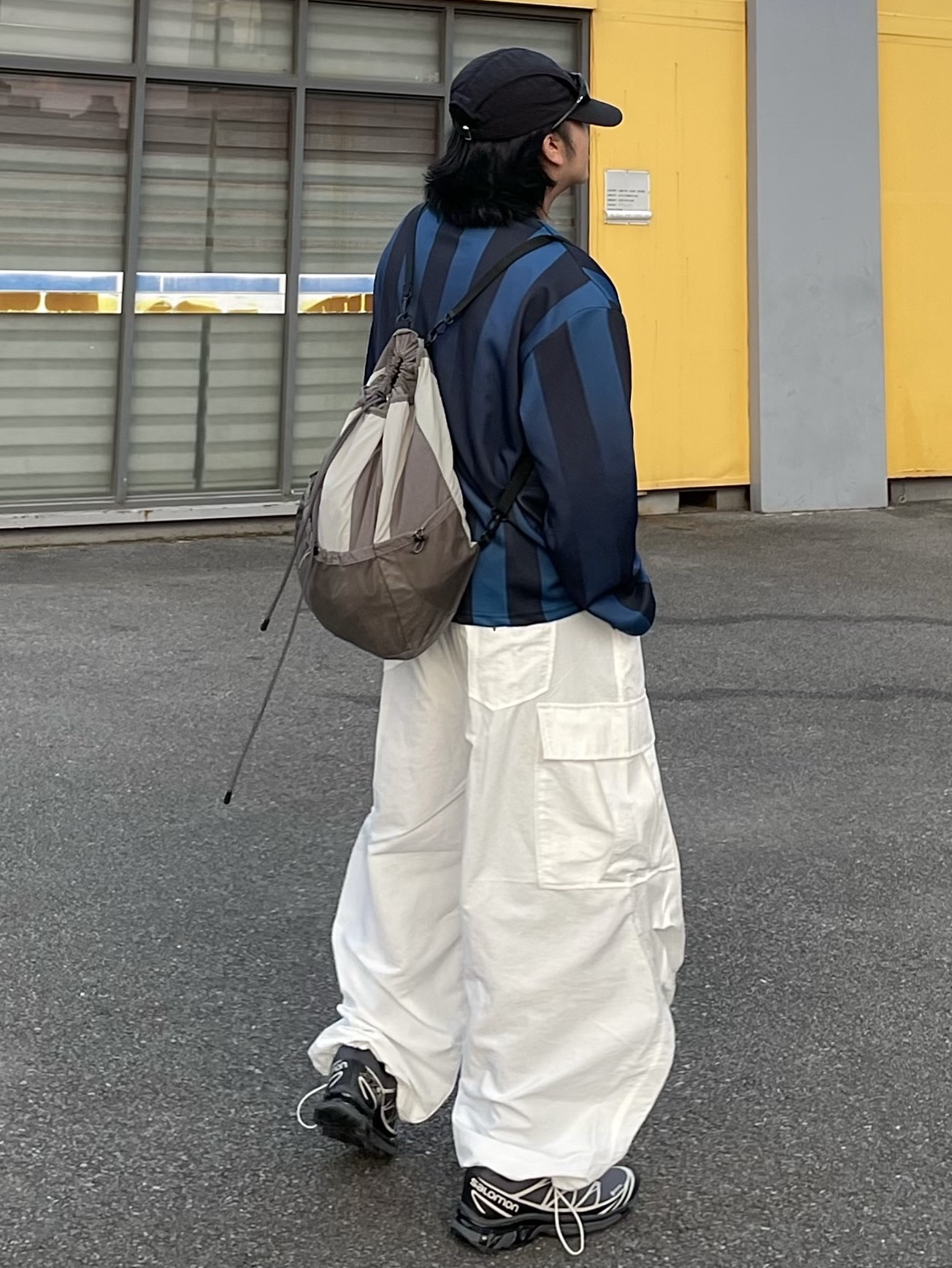 Salomon XT-6 Gore-Tex Black Ebony, Sansan Gear Wing Cap Black - 23SS 착용 스타일 - 3