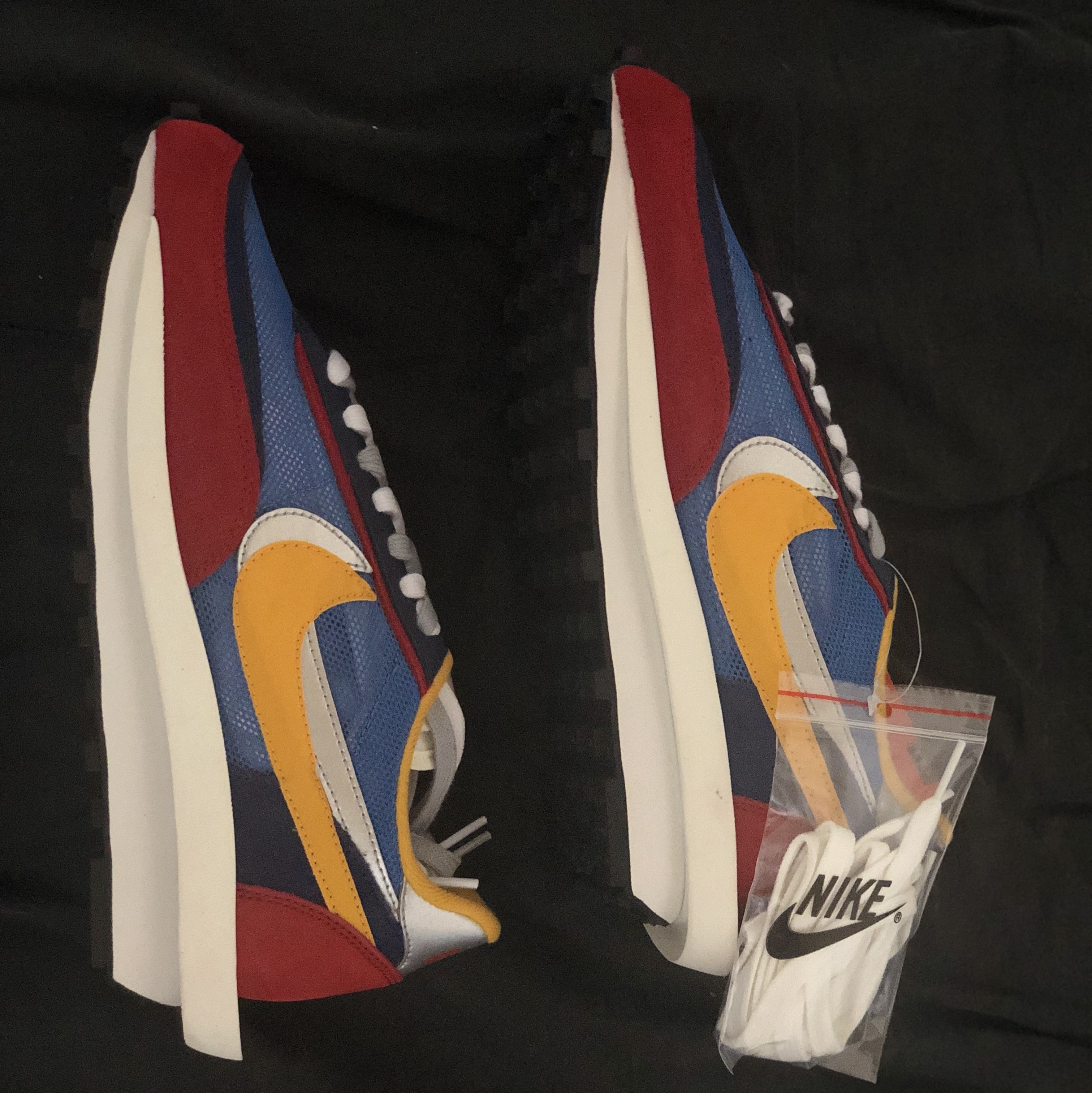 Nike x Sacai LDWaffle Blue Multi 착용 스타일 - 8