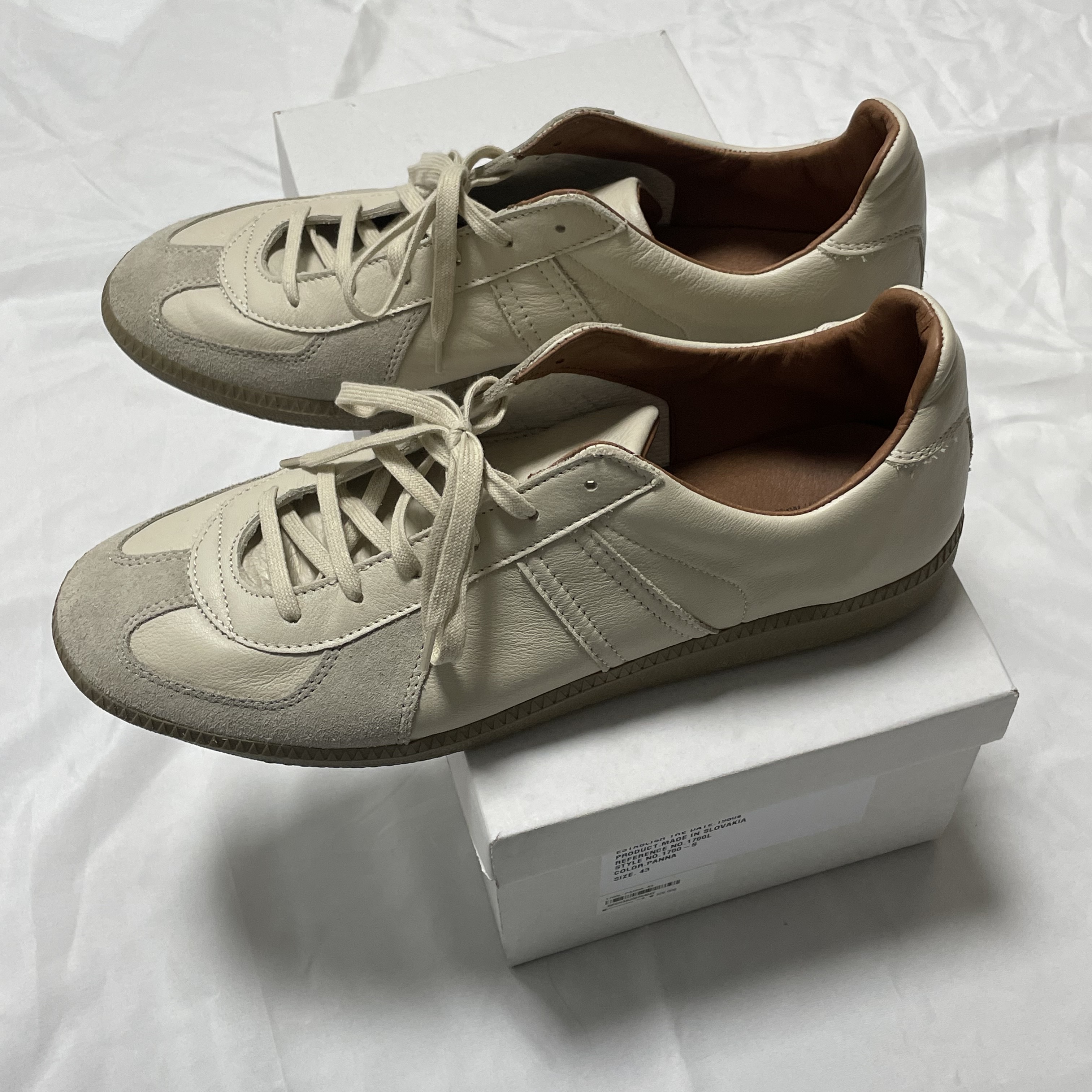 Reproduction of Found German Military Trainer 1700L Panna 착용 스타일 - 3