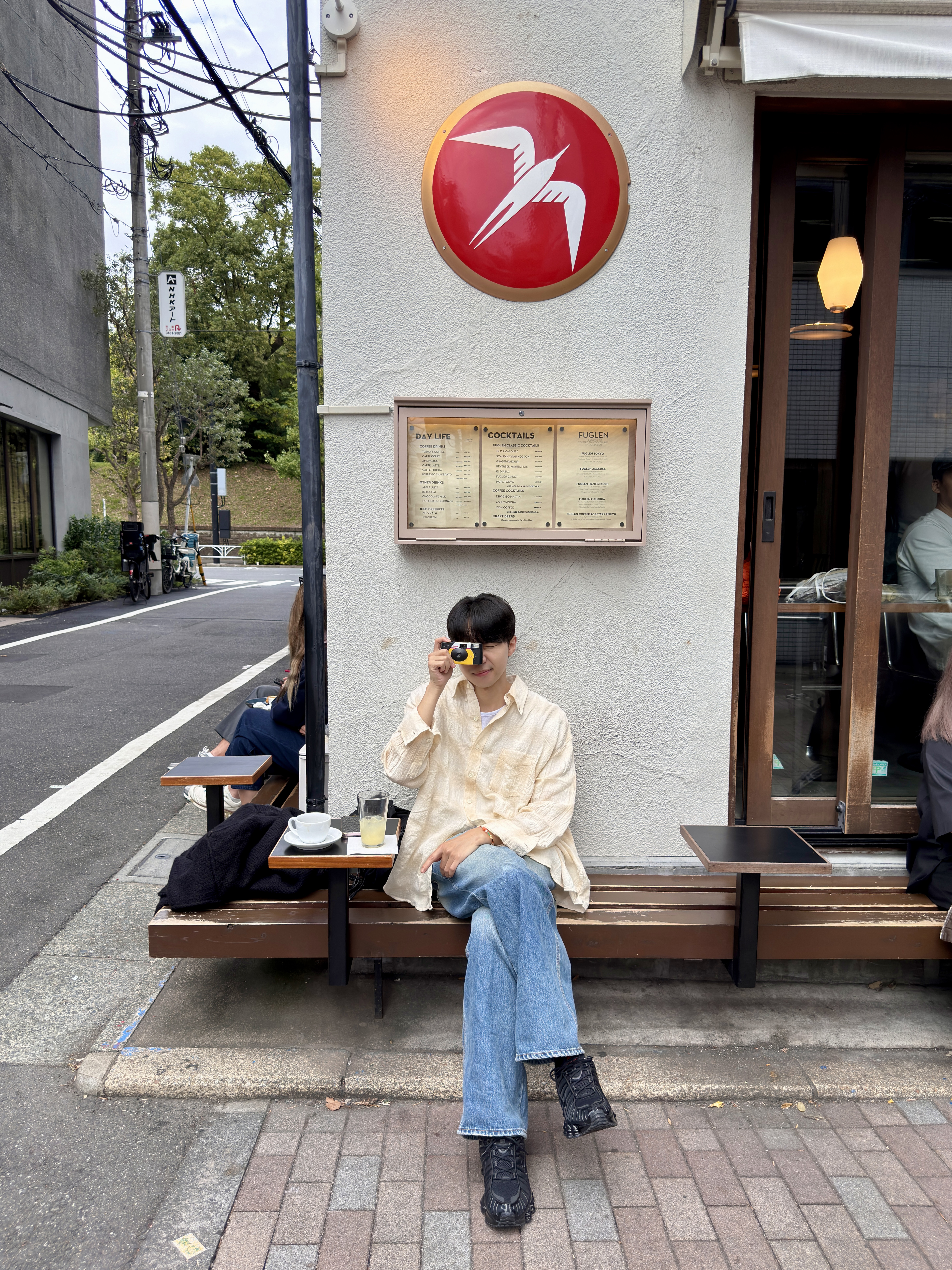 Our Legacy Borrowed BD Shirt Naturelle Spectral Check, (W) Nike Shox TL Black and Max Orange 착용 스타일 - 2