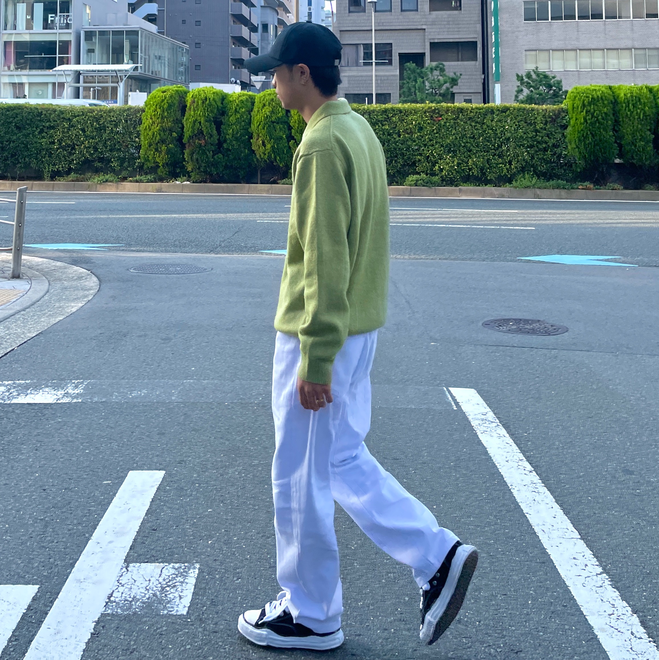 Maison Mihara Yasuhiro Peterson OG Sole Canvas Low Sneakers Black, Supreme Reflective Mesh Camp Cap Black - 22SS 착용 스타일