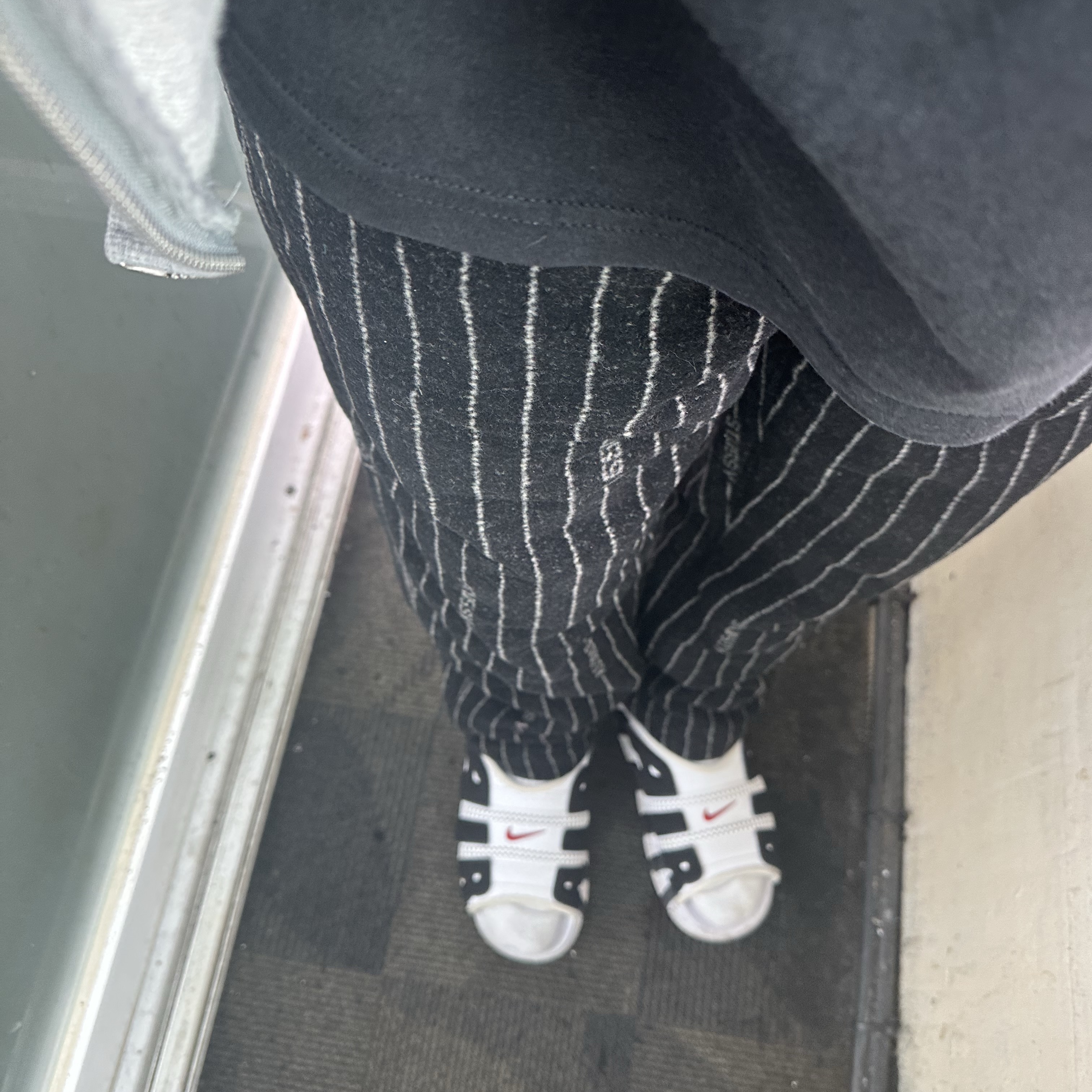 Nike x Stussy NRG Striped Wool Pants Black (DR4021-010) 착용 스타일