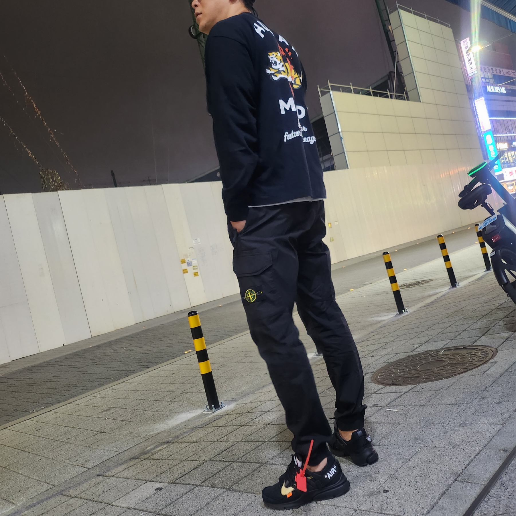 Human Made Graphic L/S T-Shirt #3 Black 착용 스타일 - 1