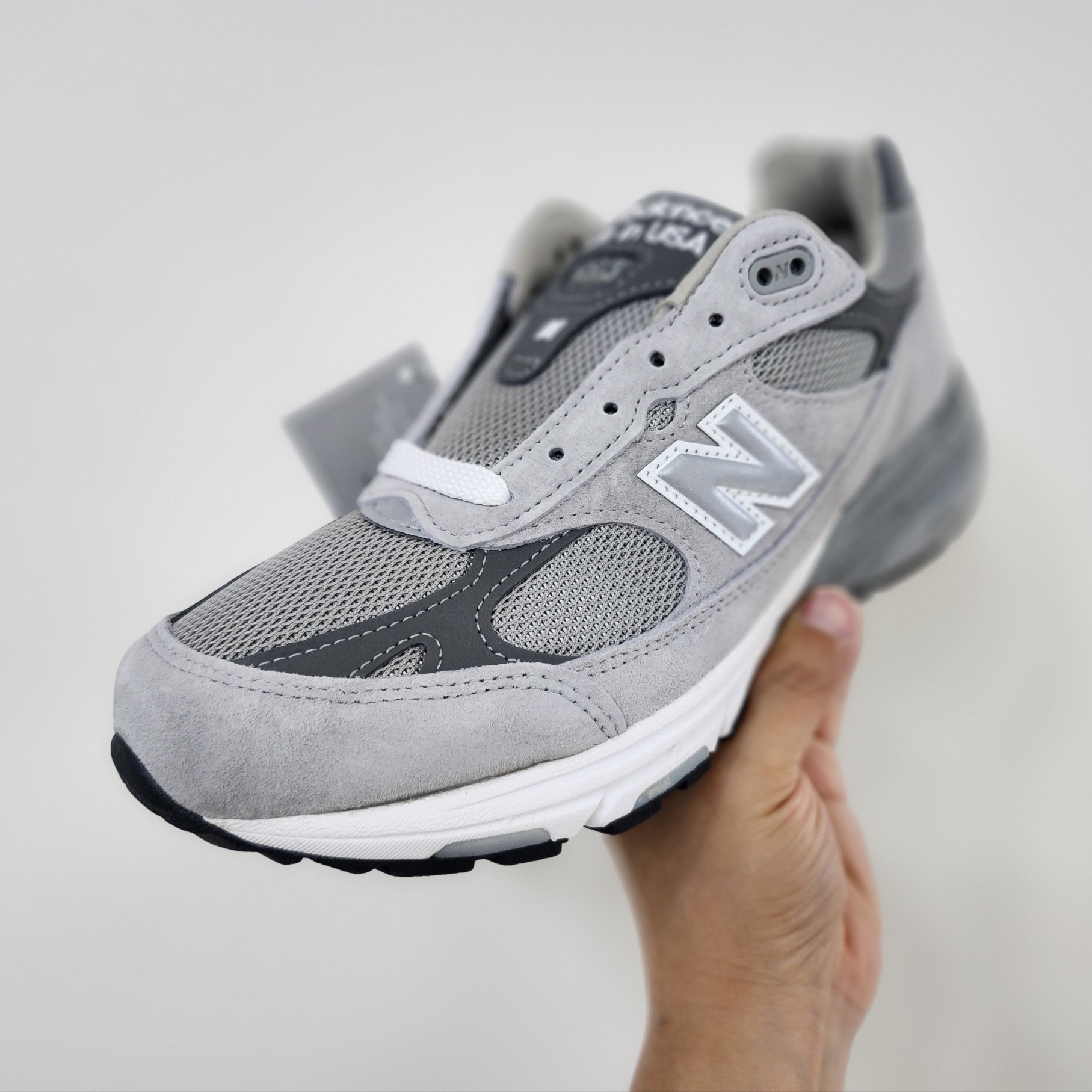 New Balance 993 Made in USA Grey - D Standard 착용 스타일 - 1