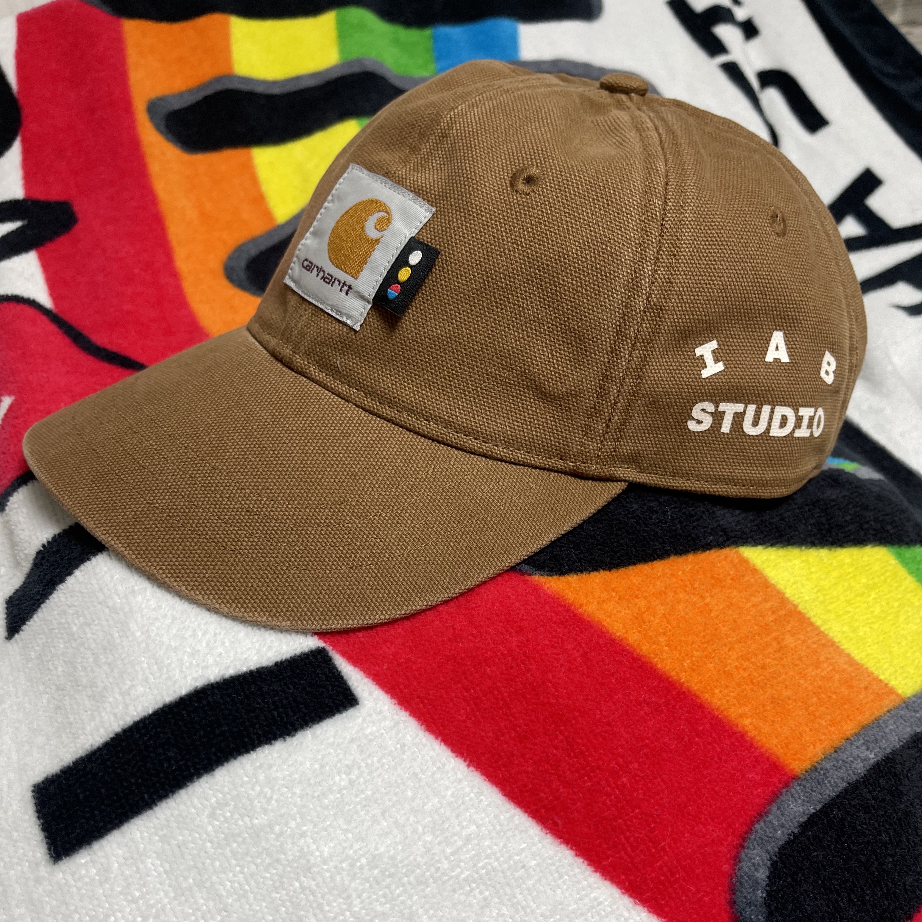 Carhartt WIP x IAB Studio Canvas 6-Panel Cap Hamilton Brown 착용 스타일