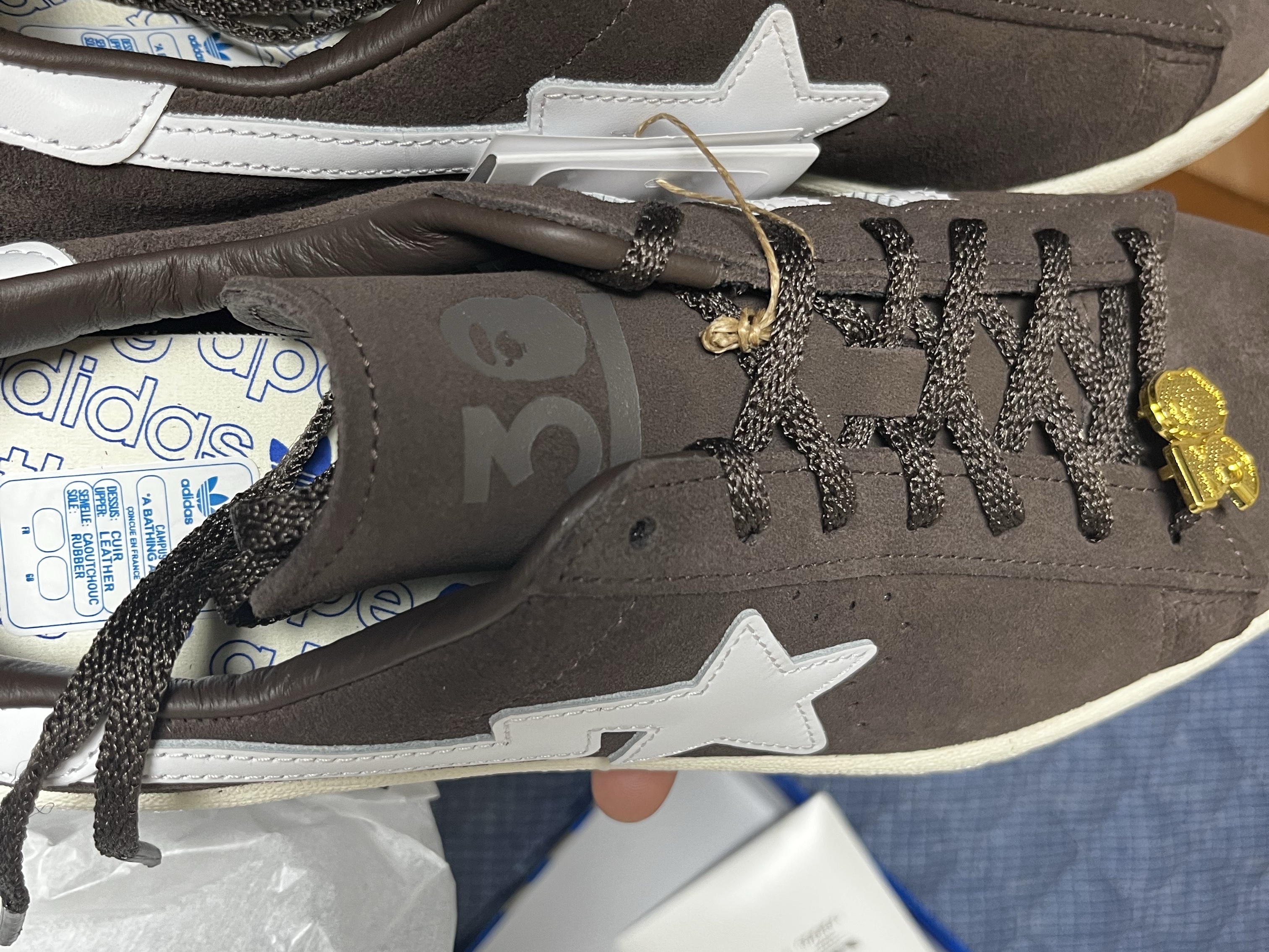 Adidas x BAPE Campus 80s Brown 착용 스타일