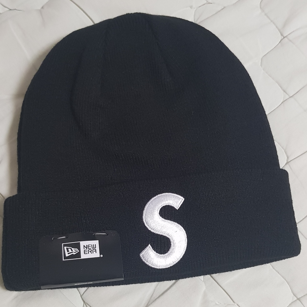 Supreme New Era S Logo Beanie Black - 23FW 착용 스타일 - 1