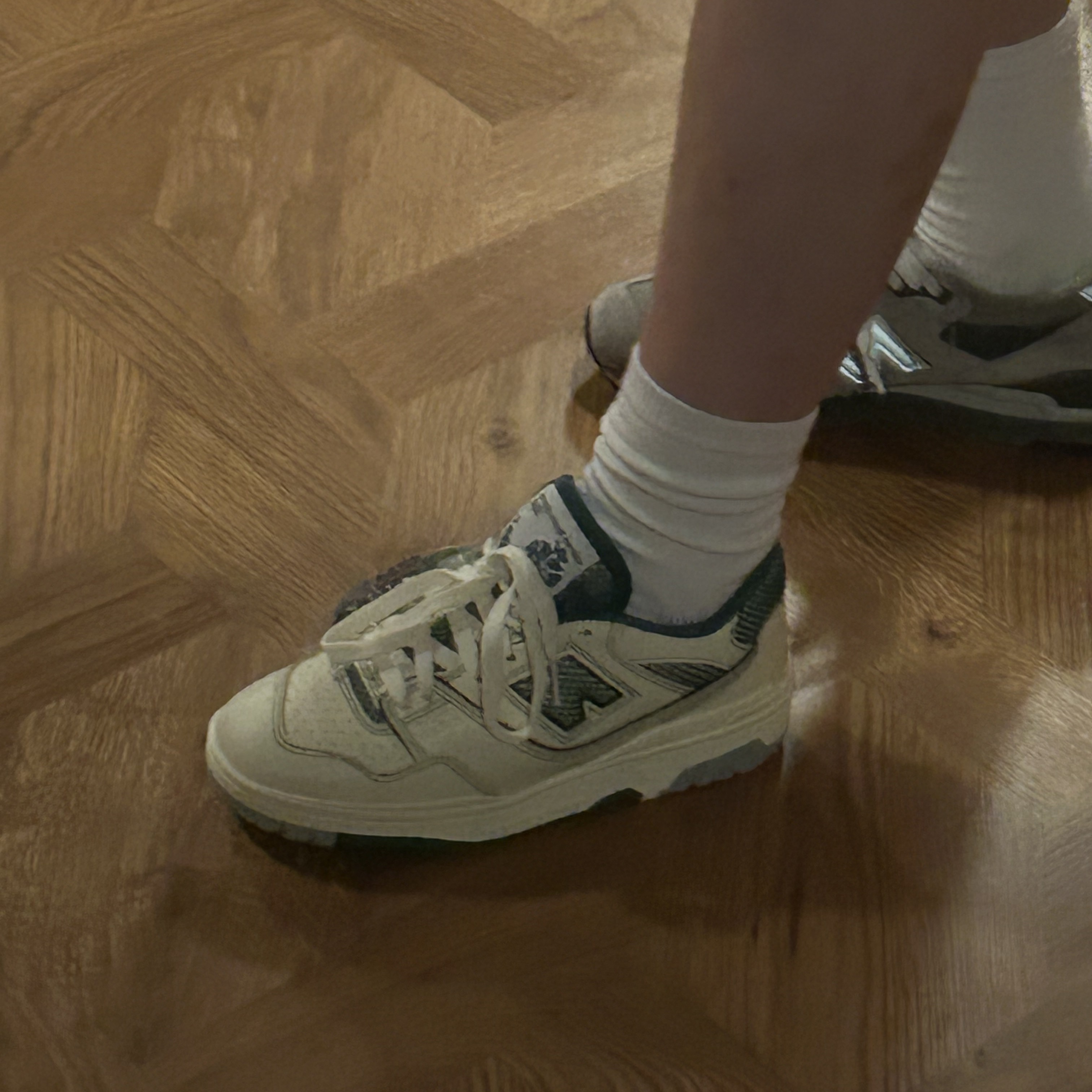 New Balance x Aime Leon Dore 550 Dawn Glow Classic Pine 착용 스타일 - 1