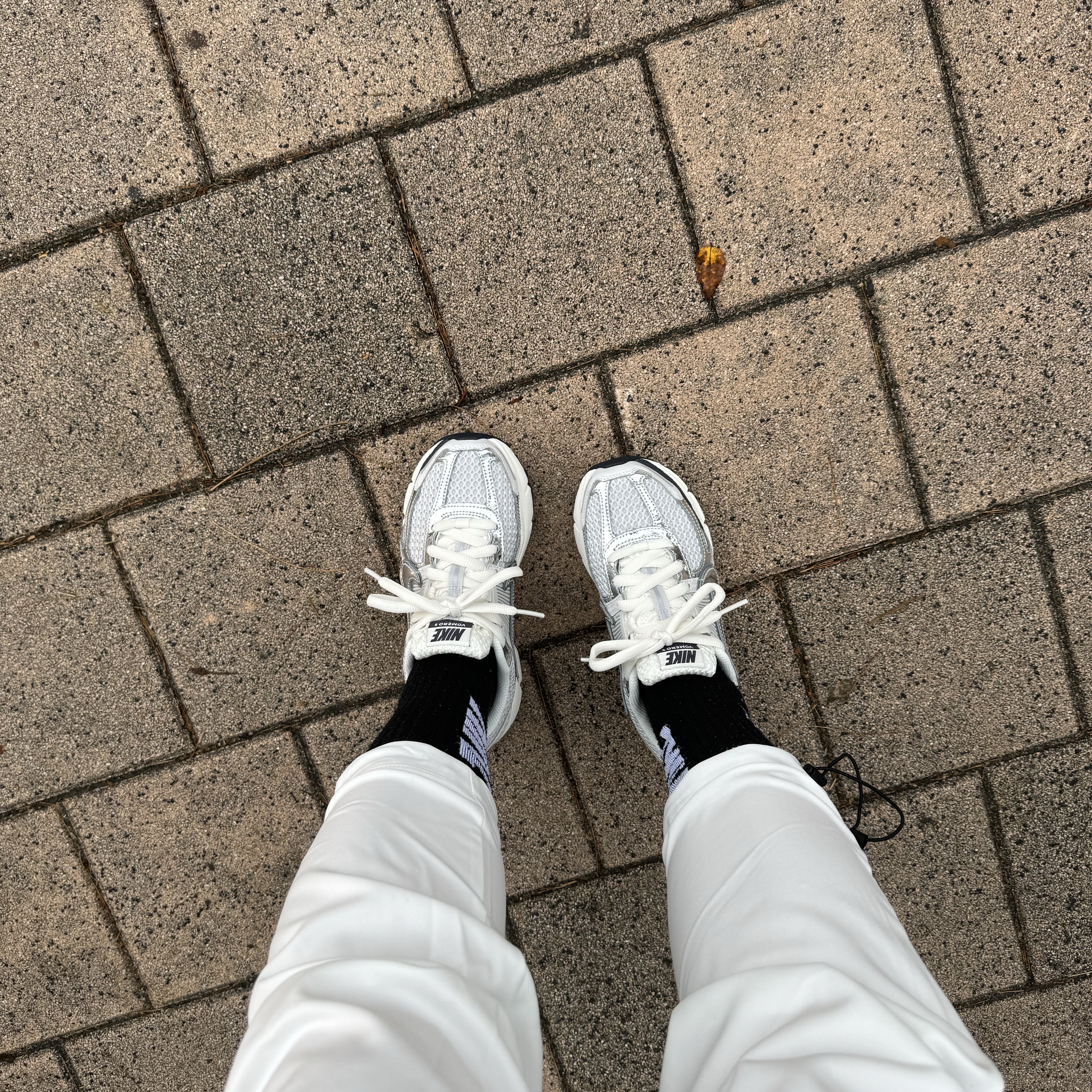 (W) Nike Zoom Vomero 5 Photon Dust and Metallic Silver 착용 스타일