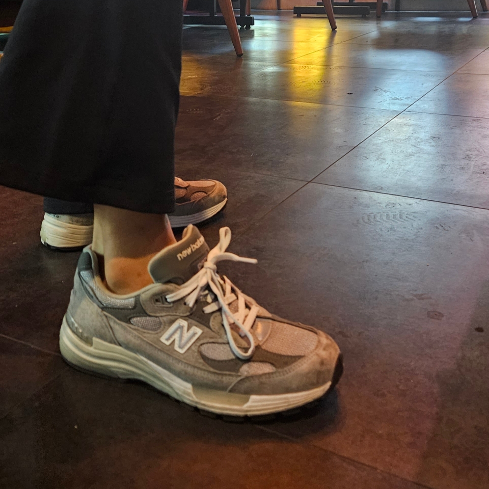 New Balance 992 Made in USA Grey - D Standard 착용 스타일