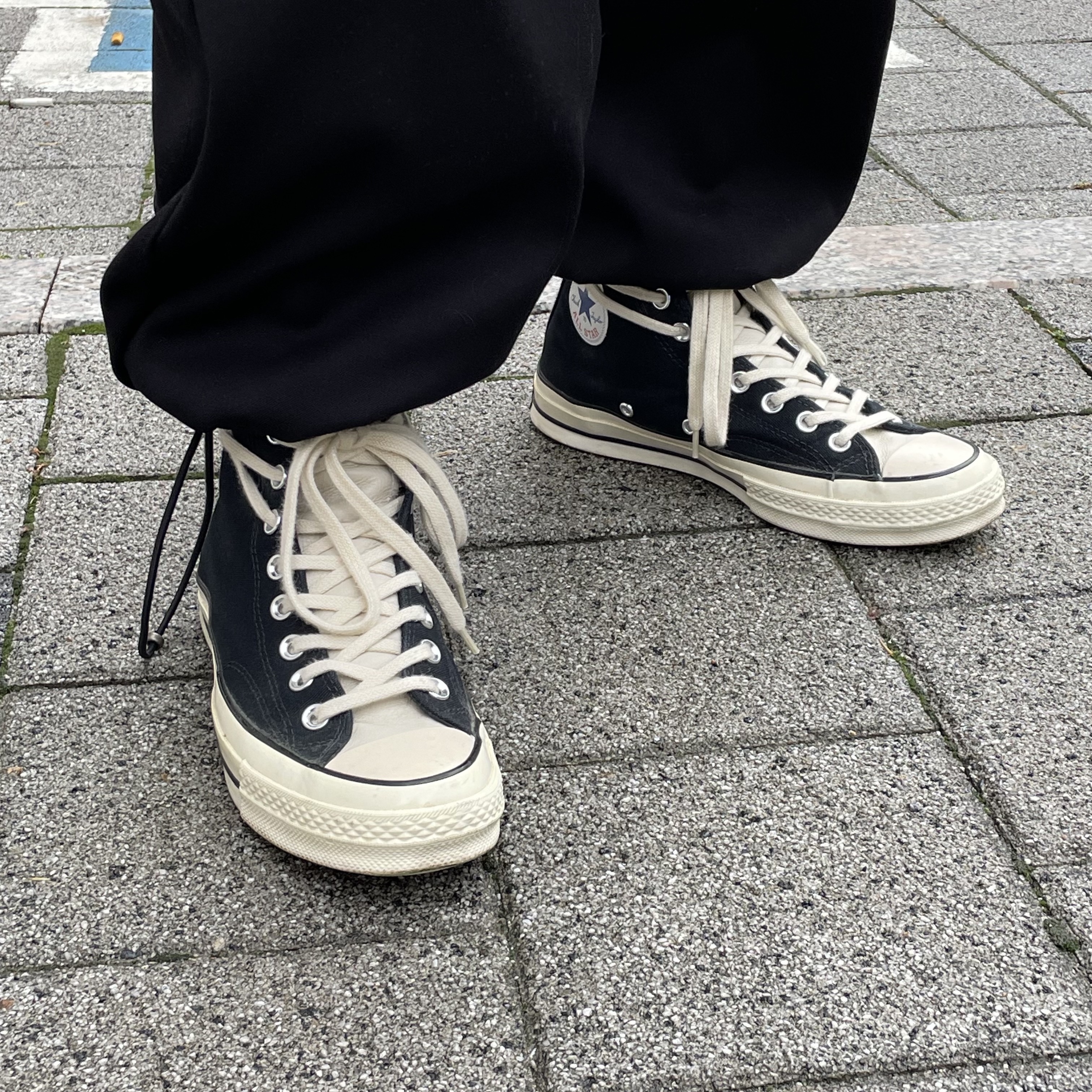 Converse x Fear of God Essentials Chuck 70 Hi Black 2020, Nike NRG Solo Swoosh Crew Fleece Black White - Asia 착용 스타일 - 1