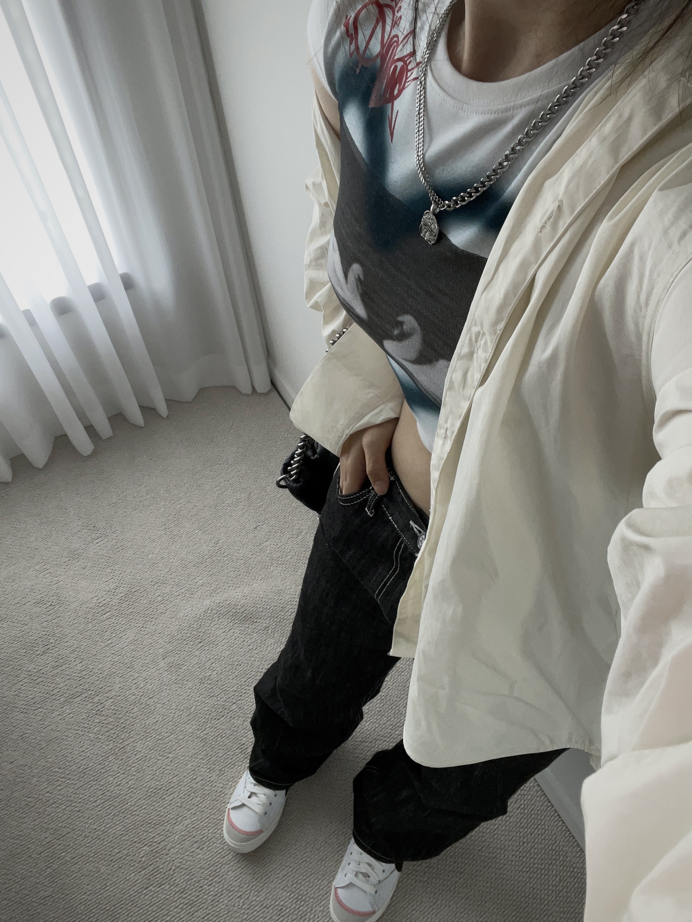 (W) Nike Blazer Mid '77 Jumbo White Black, Apple Watch Nike SE 40mm GPS Silver Aluminum Case with Nike Sport Band USB C Pure Platinum Black (Korean Ver.) 착용 스타일 - 2
