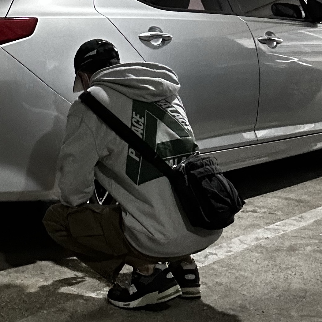 Palace Pro Shell 6-Panel Black - 23FW, Palace Tri-Puff Print Zip Hood Grey Marl - 23SS 착용 스타일