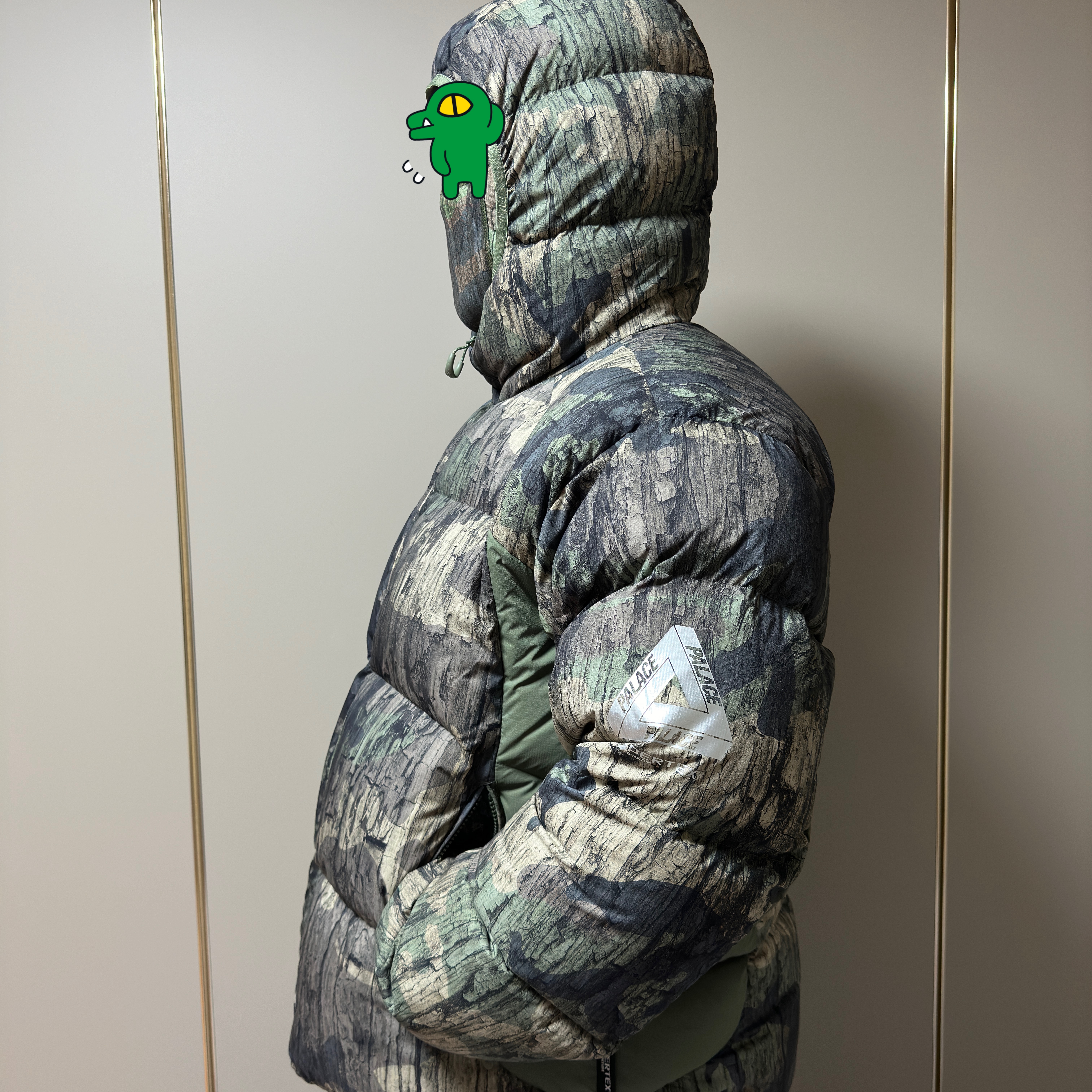 Palace Pertex Matte Balaclava Puffa Deep Forest - 23FW 착용 스타일 - 3