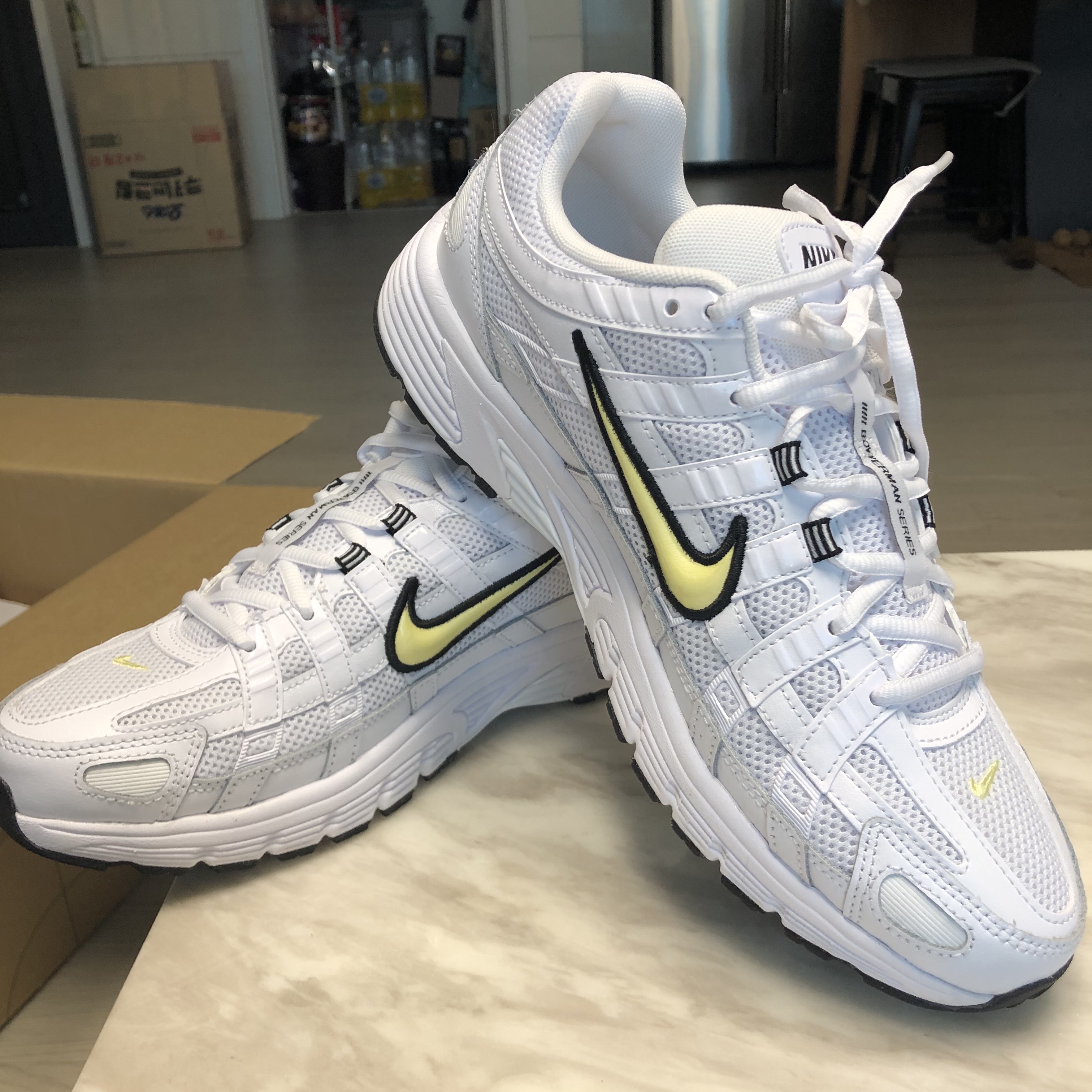Nike P-6000 White Lemon Chiffon 착용 스타일