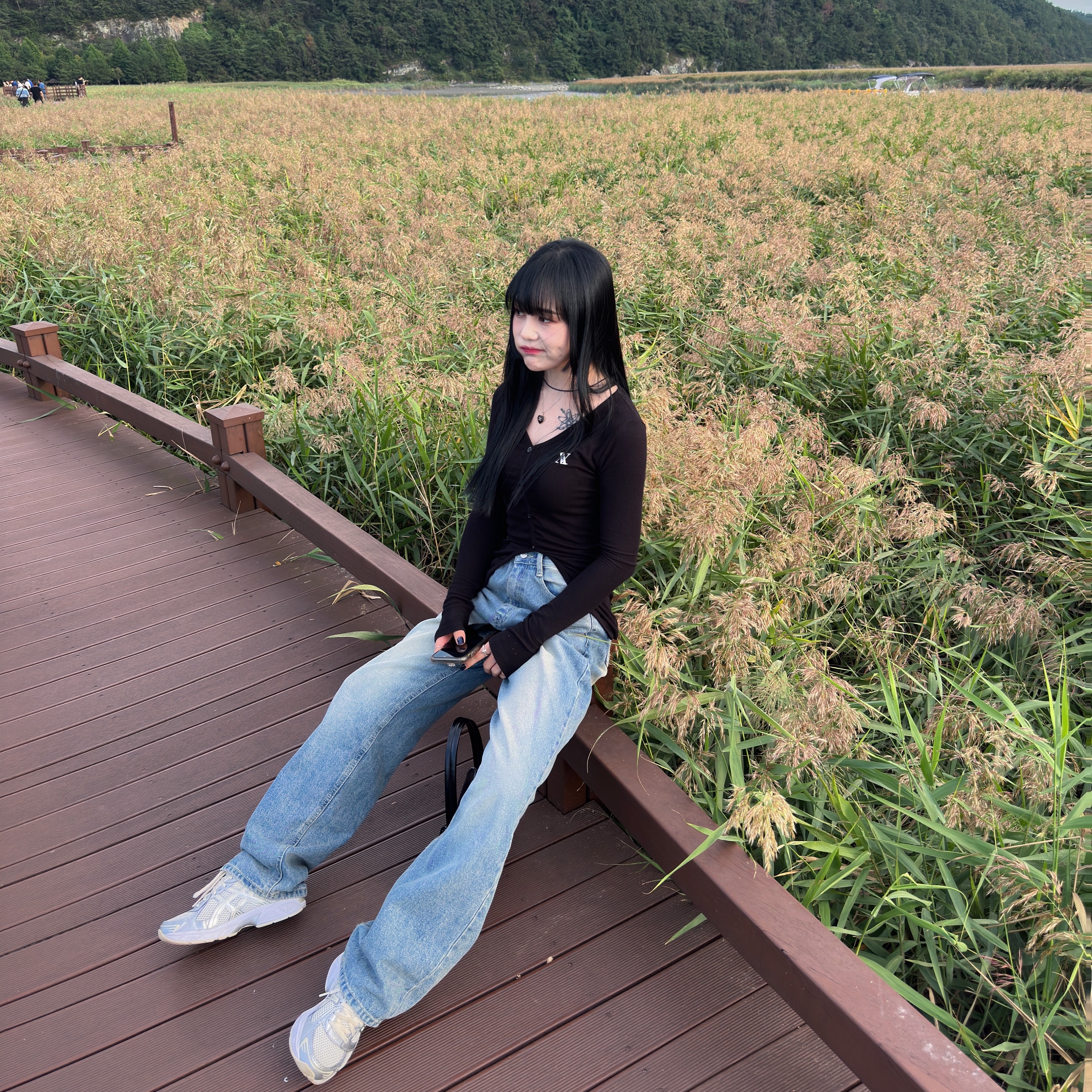 (W) Asics Gel-1130 Cream Pure Silver 착용 스타일 - 2