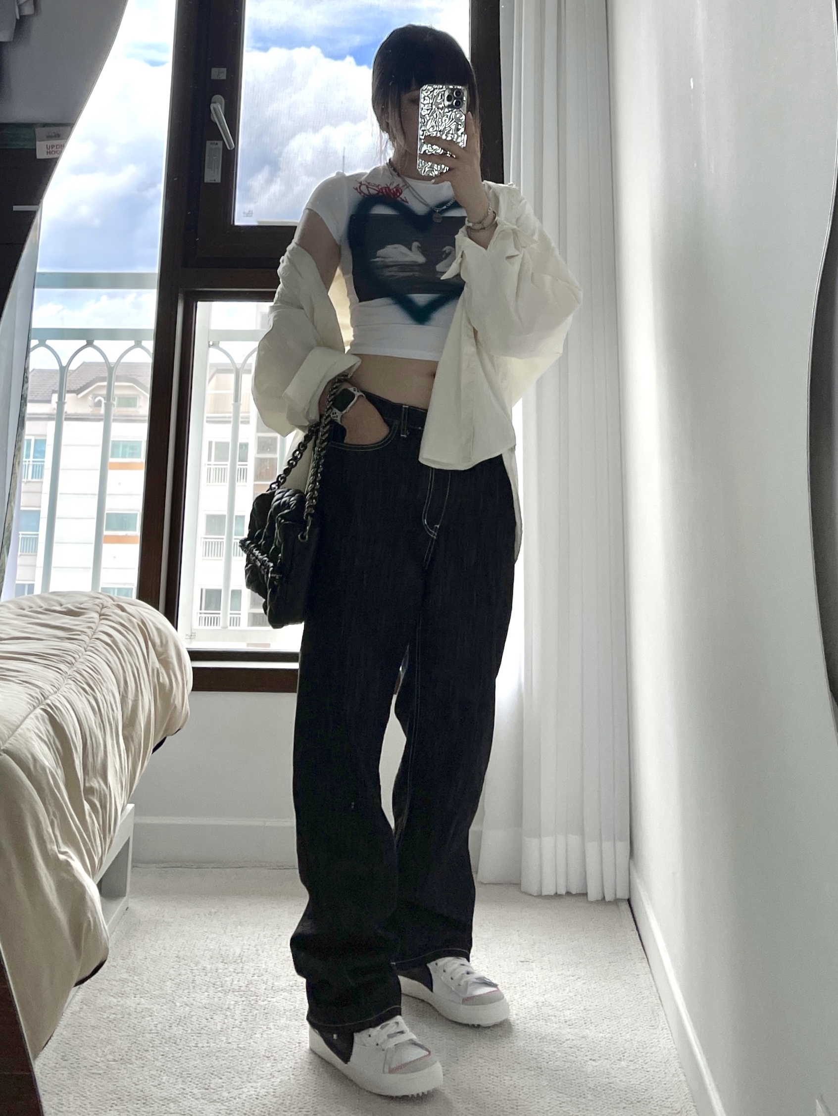 (W) Nike Blazer Mid '77 Jumbo White Black, Apple Watch Nike SE 40mm GPS Silver Aluminum Case with Nike Sport Band USB C Pure Platinum Black (Korean Ver.) 착용 스타일 - 1