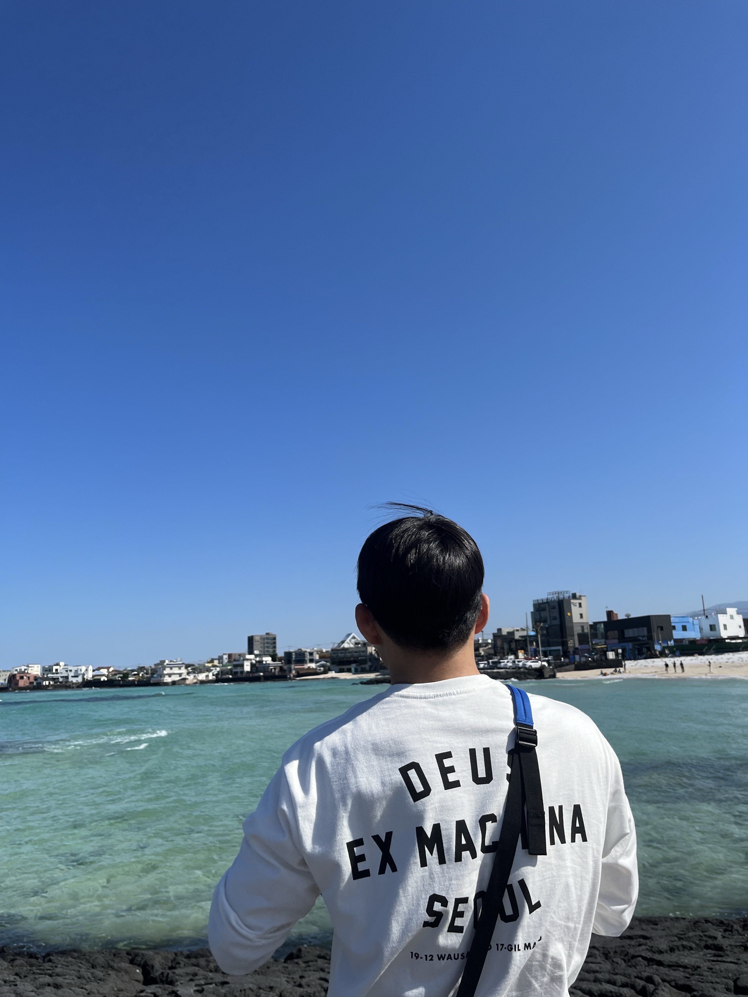 Supreme Shoulder Bag Blue - 23FW, Deus Ex Machina Seoul College Long Sleeve T-Shirt White 착용 스타일