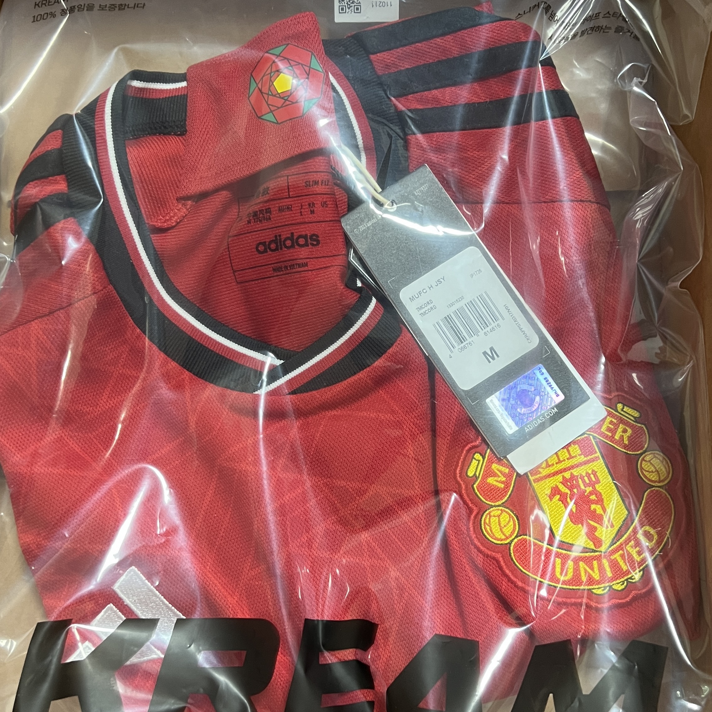 Adidas Manchester United 2023/24 Home Jersey Team Collegiate Red - KR Sizing (Non Marking Ver.) 착용 스타일