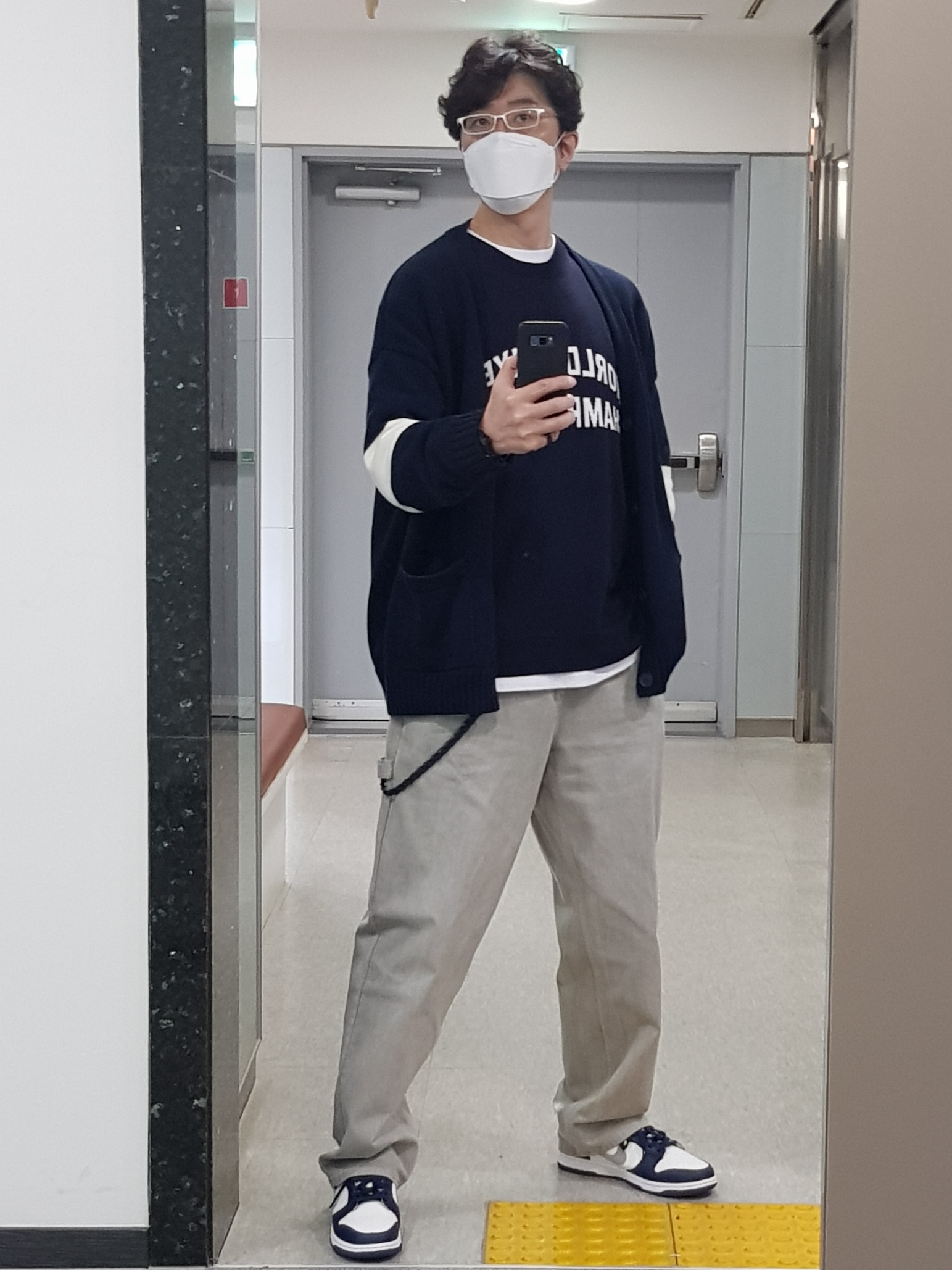 Nike Dunk Low Midnight Navy 착용 스타일