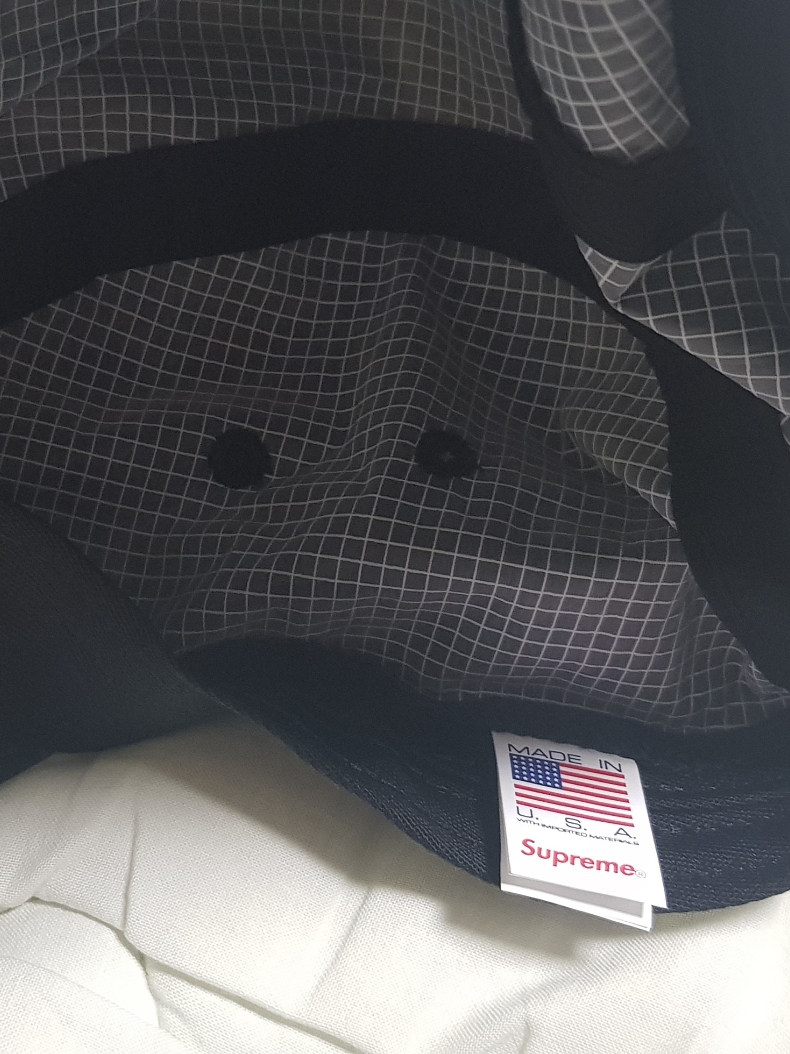 Supreme Gloss Ripstop Camp Cap Black - 23FW 착용 스타일 - 2
