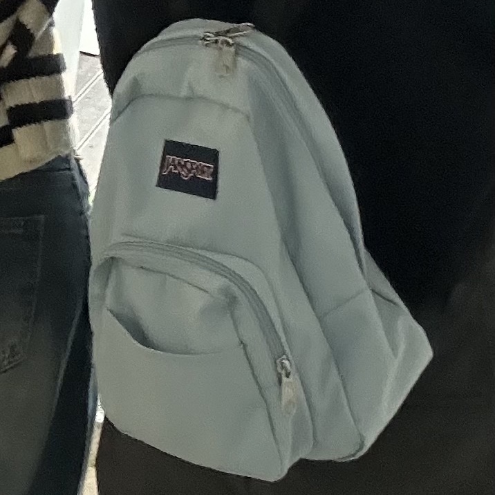 Jansport Half Pint Mini Backpack Blue Dusk 착용 스타일