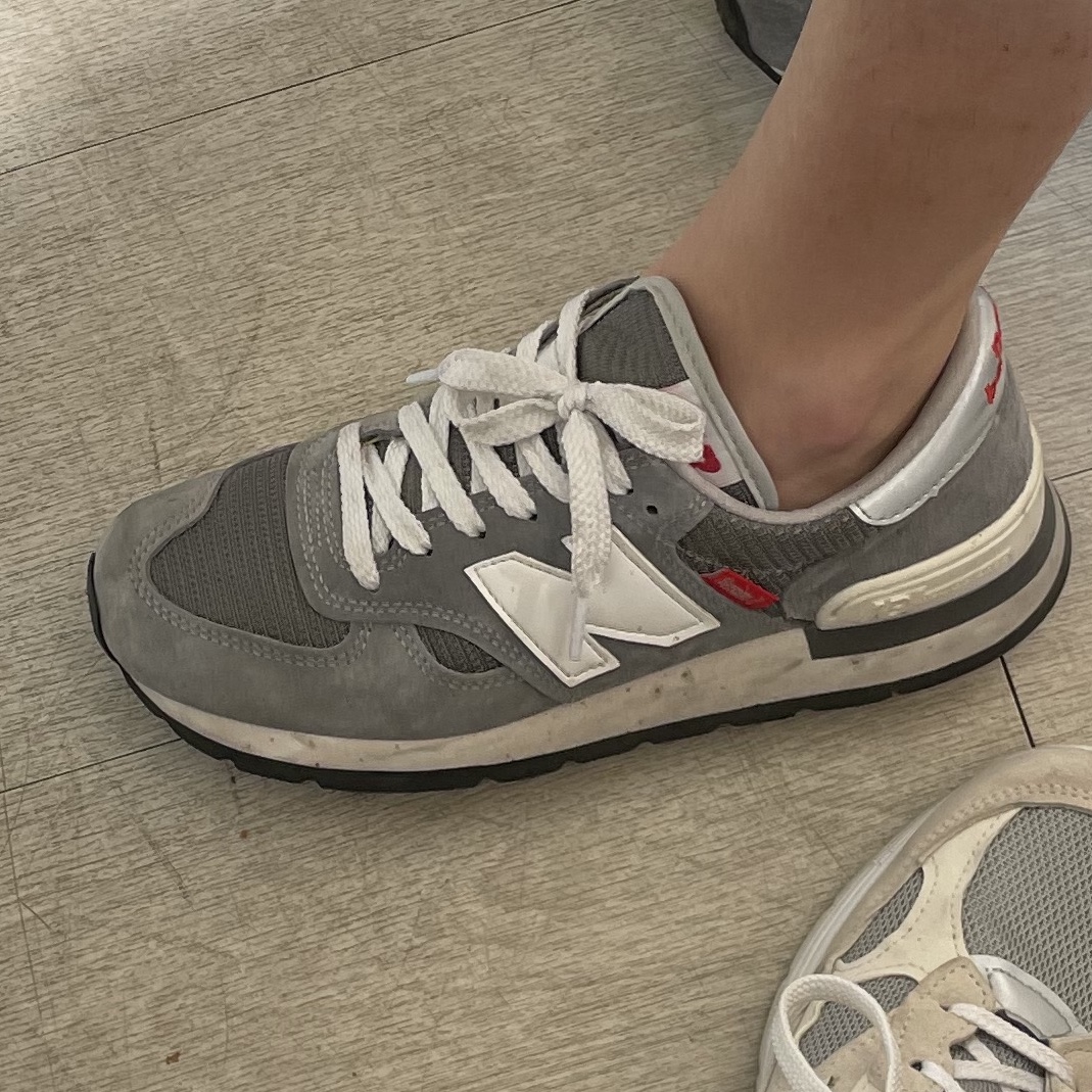 New Balance 990vs1 Made in USA Grey 착용 스타일